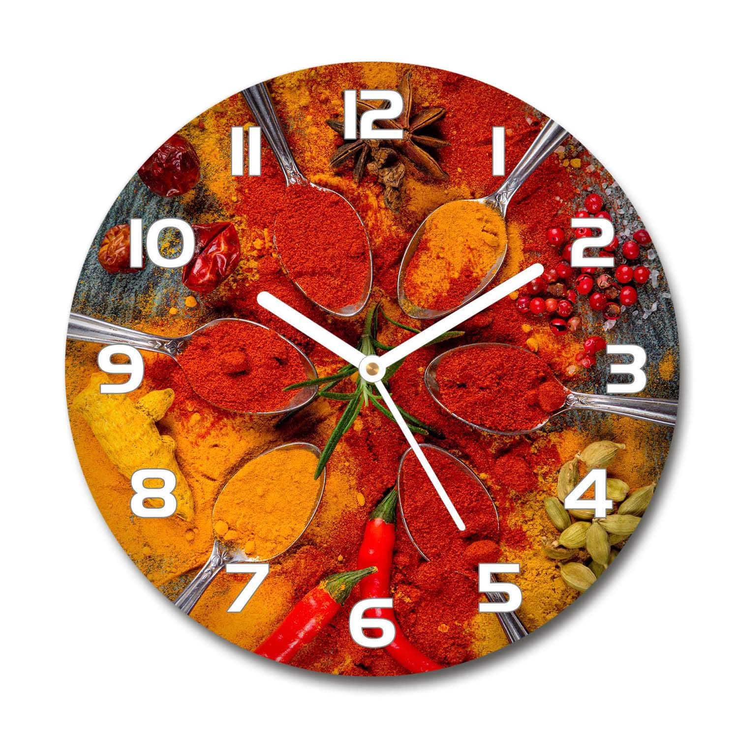 Horloge en verre pour salon design Tulup et cuisine moderne 60x60cm