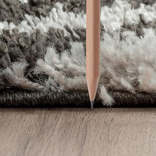 Miniatura 3 de Alfombra peluda blanca de 4 x 6 pies, alfombra de área moderna de 4 x 6 pies, alfombra para interior de sala de estar, comedor, dormitorio, cocina,