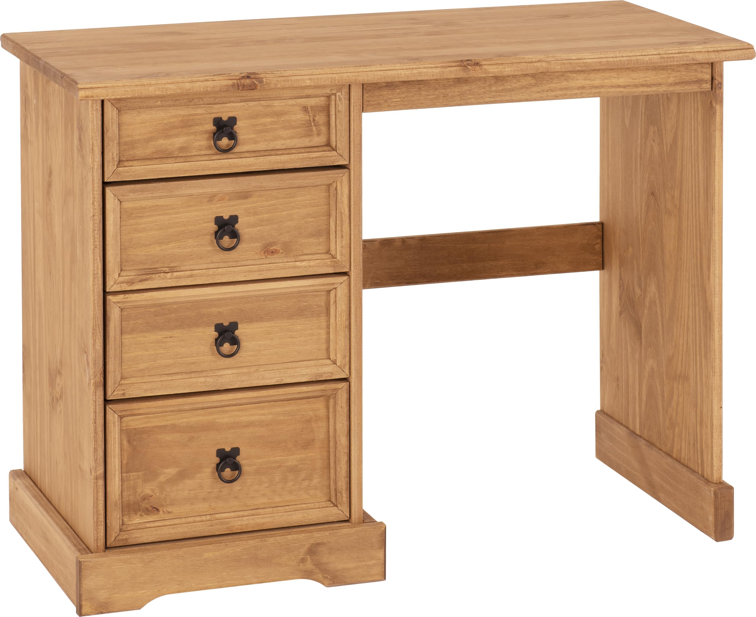 Seconique Corona 4 Drawer Dressing Table In Distressed Waxed Pine from B&Q