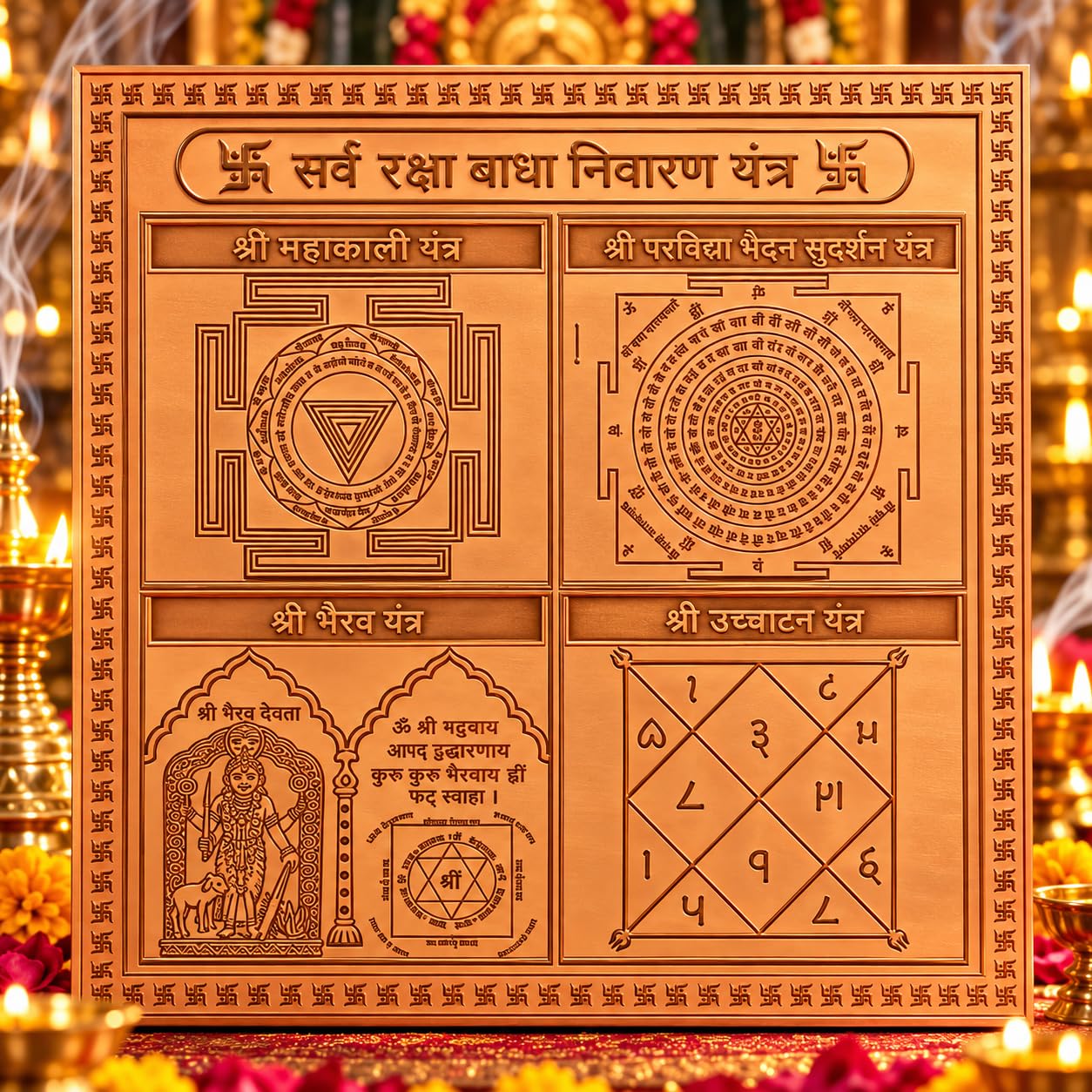 Copper Shiv Yantra - Spiritual Protection & Peace -17