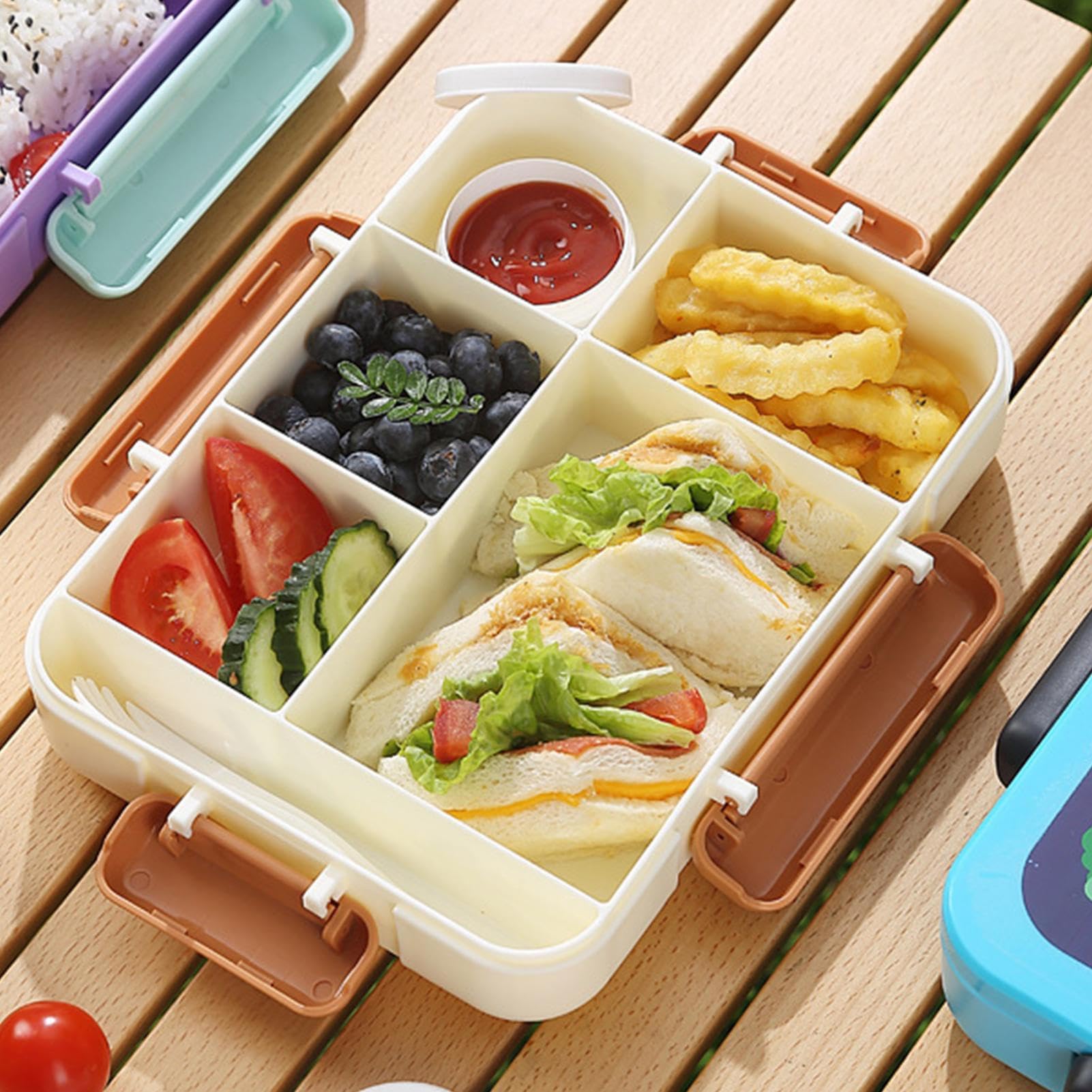 Recipientes para el Almuerzo con 5 Compartimentos