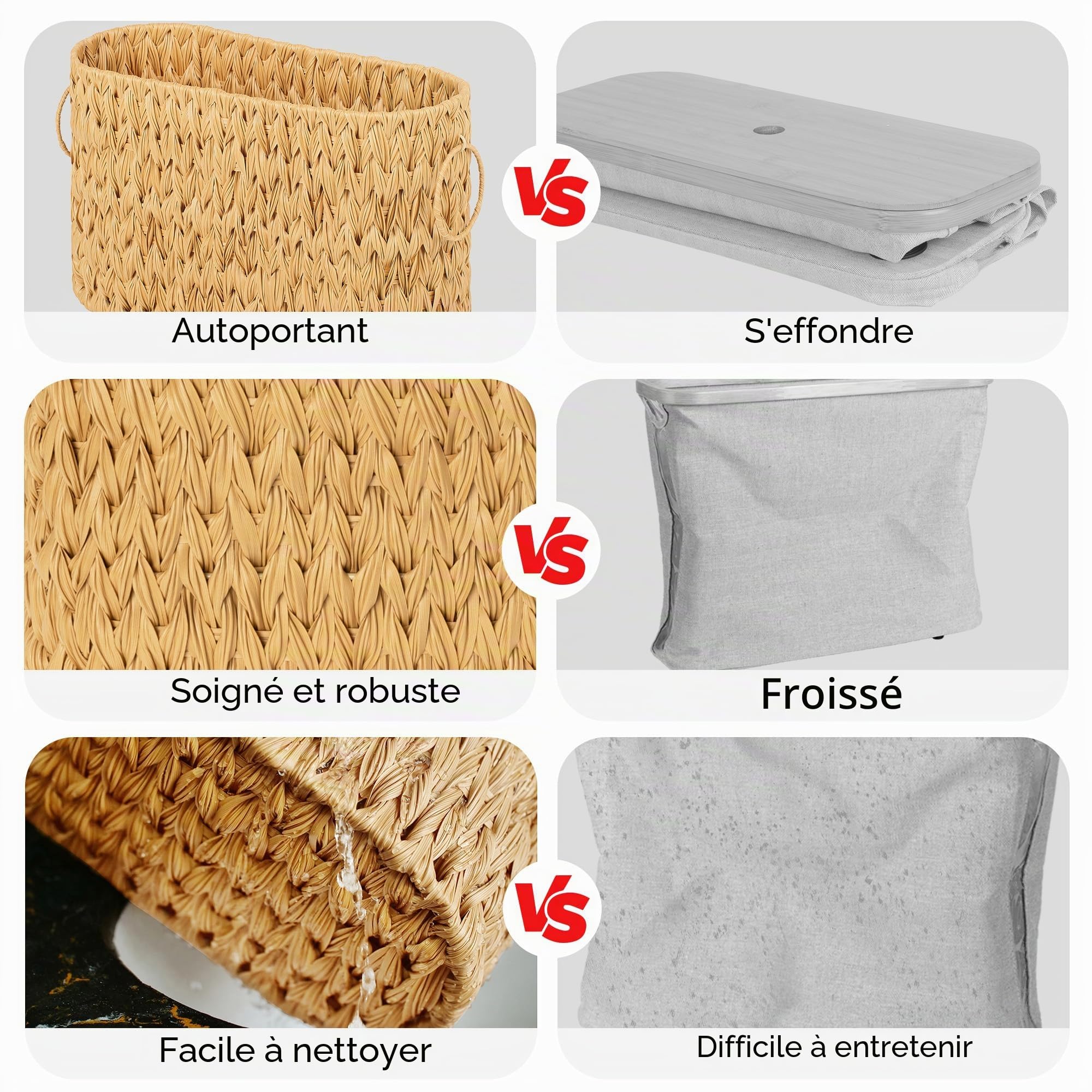 GRANNY SAYS Panier de Rangement pour Papier Toilette, Panier Rangement pour 6 méga Rouleaux, Porte-Papier Toilette pour Accessoires de Salle de Bain, Porte-revues et Porte-journaux sur Pied - Jaune