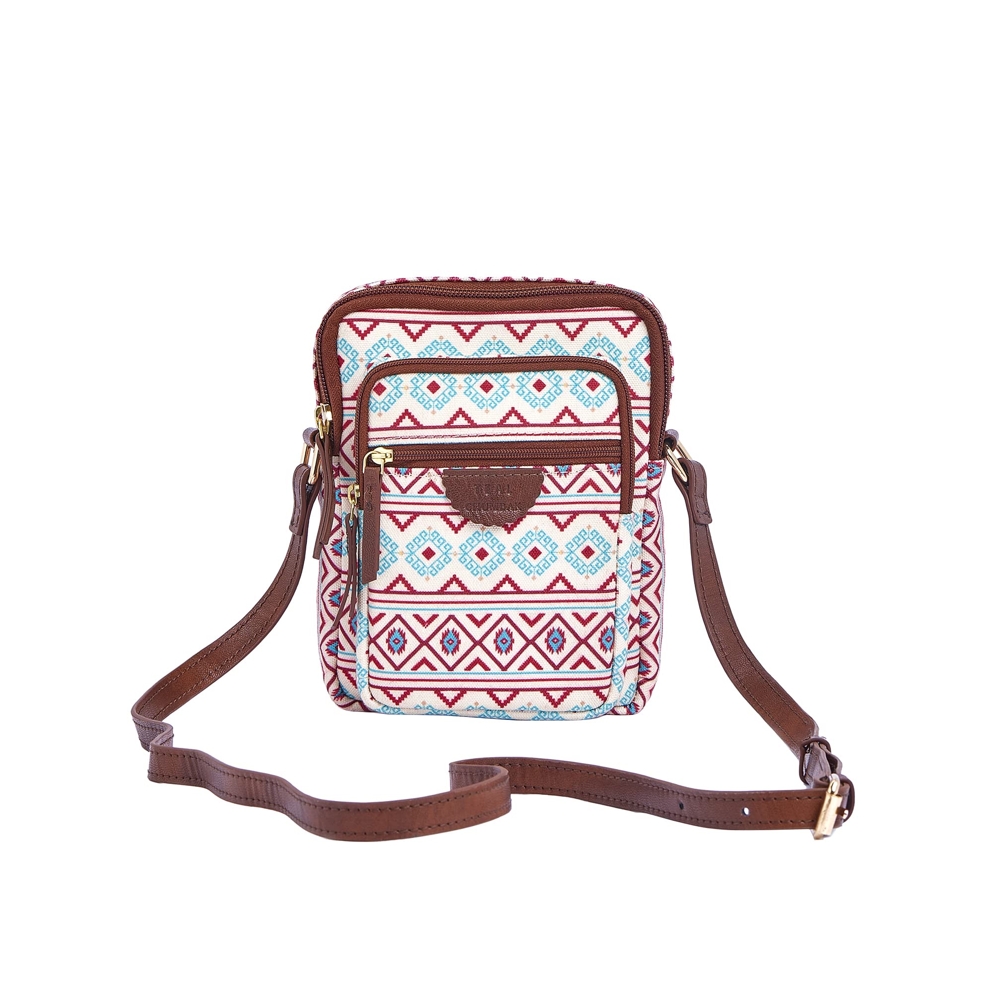 TEAL BY CHUMBAK Crossbody Sling Bag for Women | Stylish Printed Canvas Box Sling bag | Multipurpose Daily use Bag for Office/College/Travel (B0C2YYG84G) Amazon Price History, Amazon Price Tracker