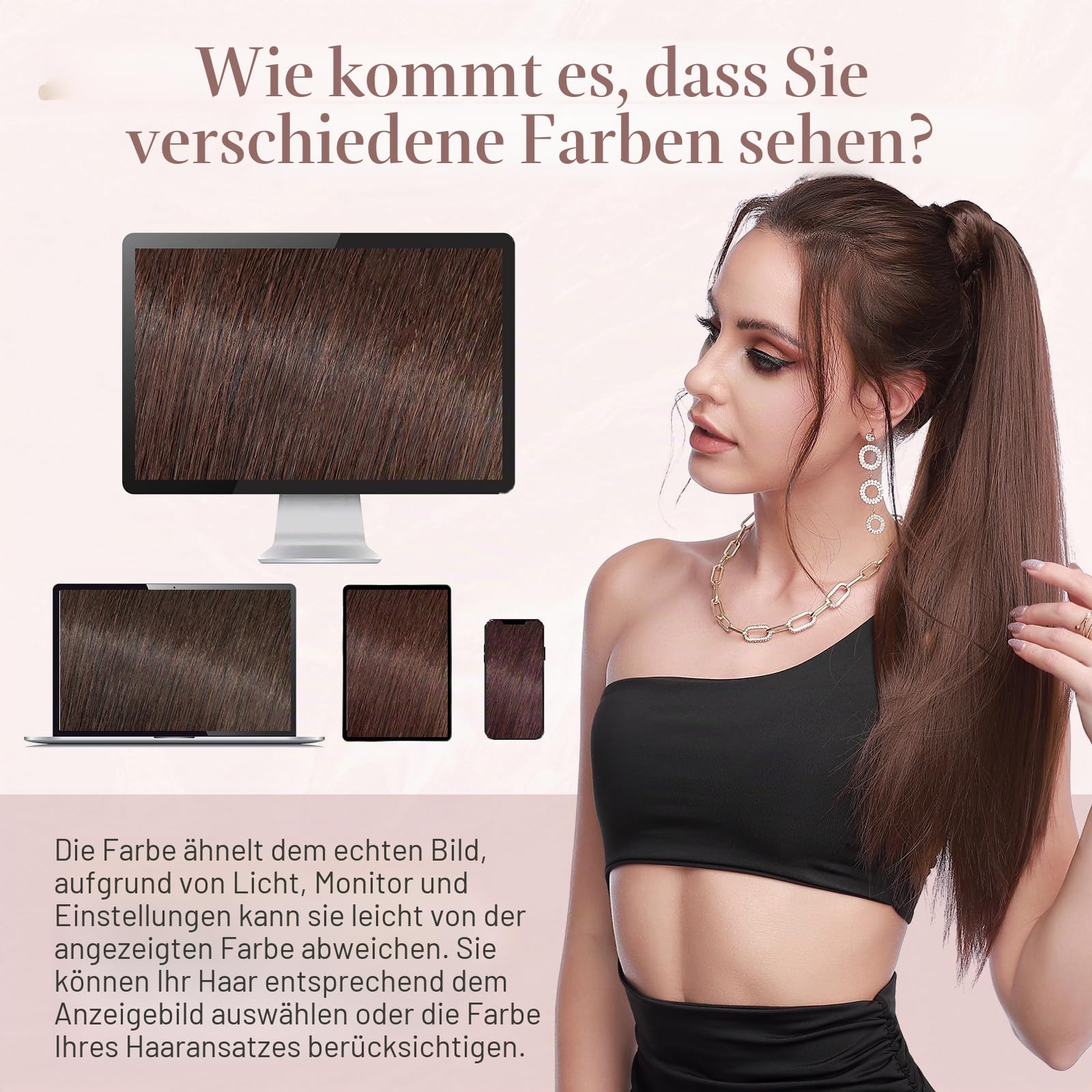 SEGOHAIR Pferdeschwanz Haarteil Echthaar Extensions Zopf 20"(50cm) Clip in Extensions Echthaar Lang Glatt Echte Haare Extensions Echthaar Remy Dunkelstes -95g