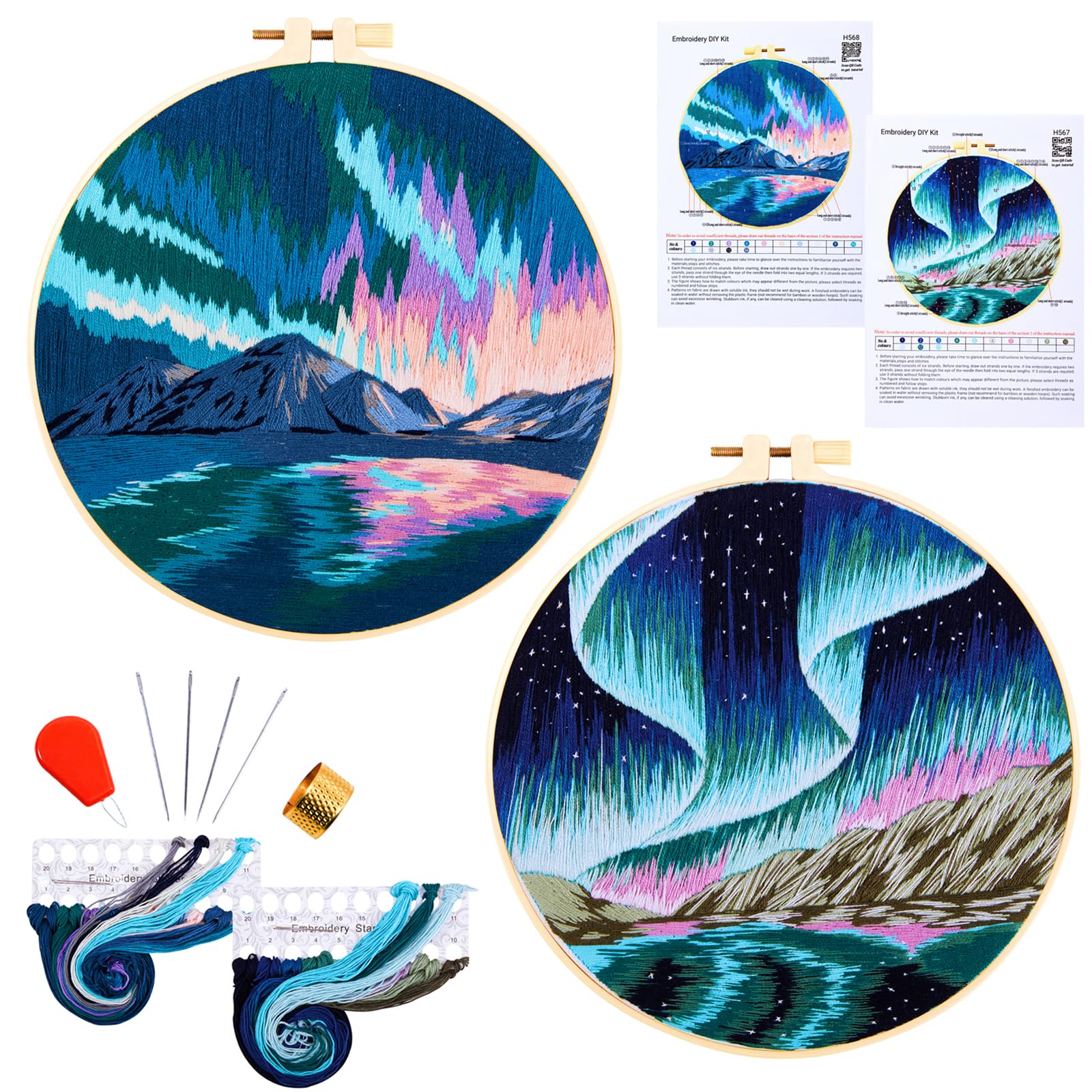 Aurora Borealis Embroidery Kit