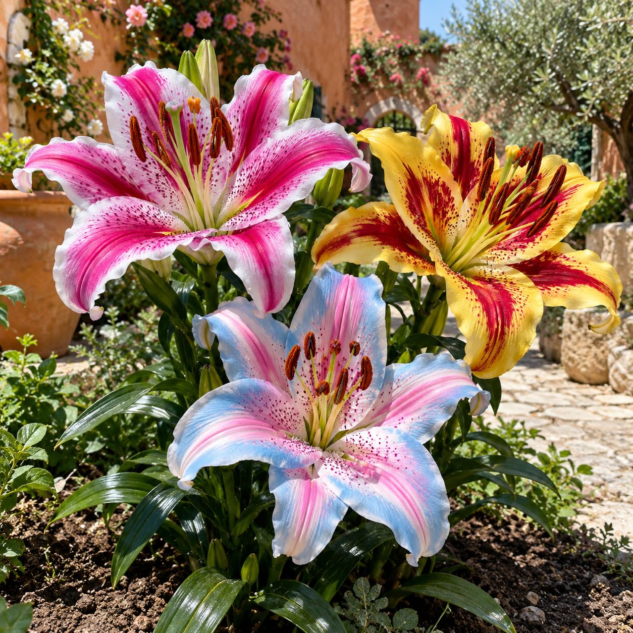 Duftlilien Sortiment, langjährige, widerstandsfähige, Premium, Sommerblumen mit, 10zwiebeln-g