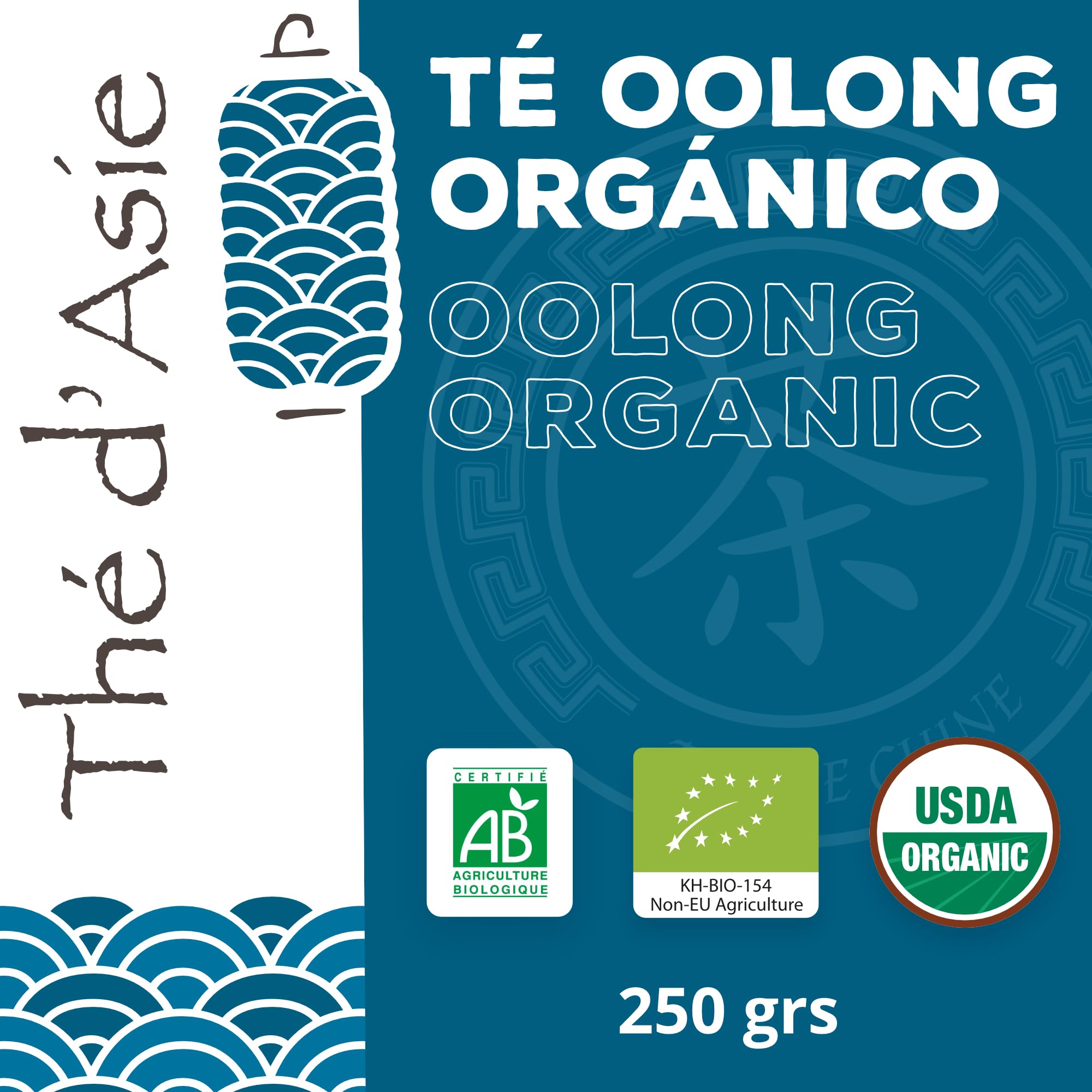 Khla - Té Oolong Ecológico 250g - Té Azul Orgánico a Granel - Hojas Secas – Wulong Tea - Origen China - Para Tisana e Infusión de Hierbas