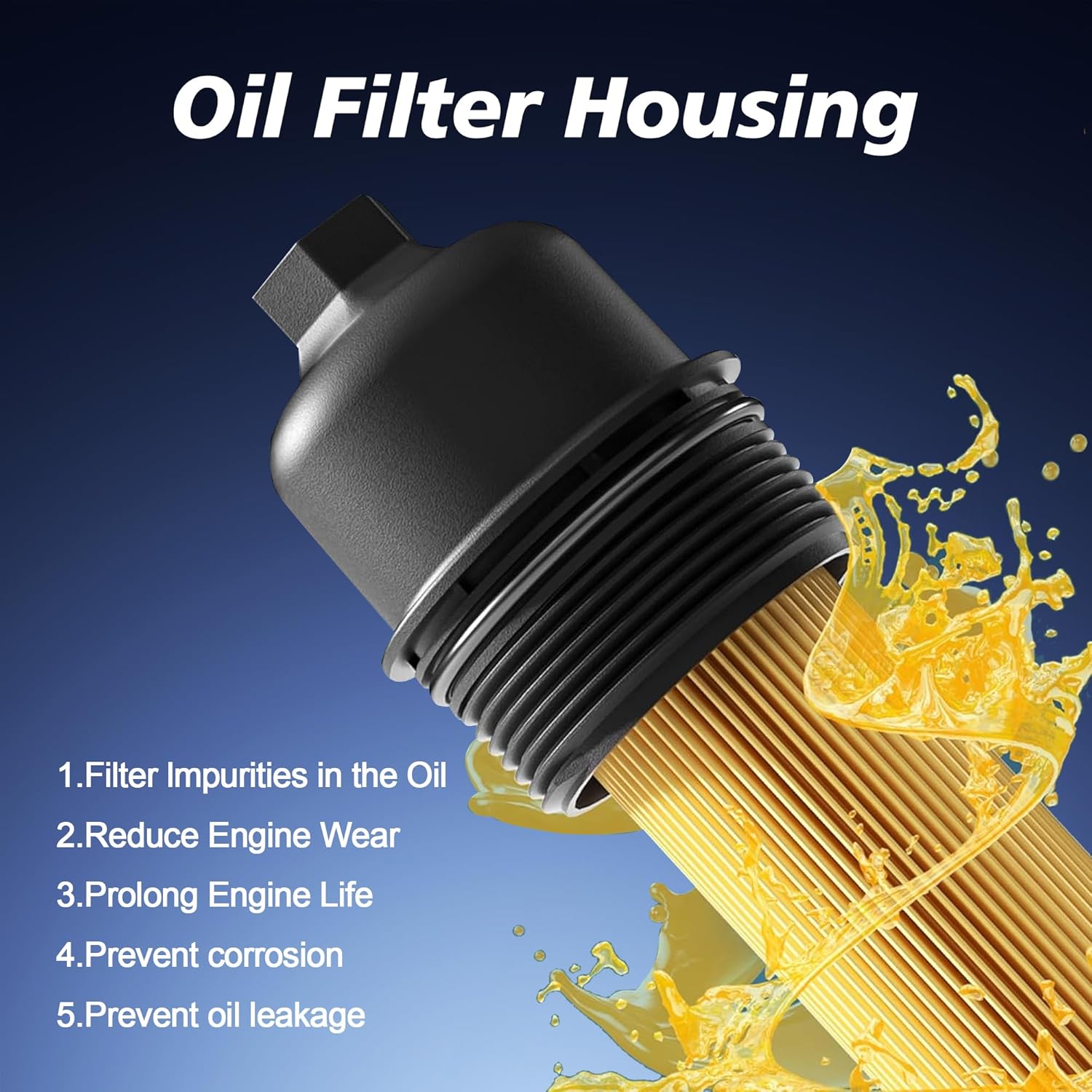 926-876 926-959 Upgraded Aluminum Engine Oil Filter Housing with Oil Cooler for Dodge Charger Challenger Journey Caravan Durango Avenger 2011-2016,for Chrysler 200 300 3.6L 2011-2016,for Ram ProMaster