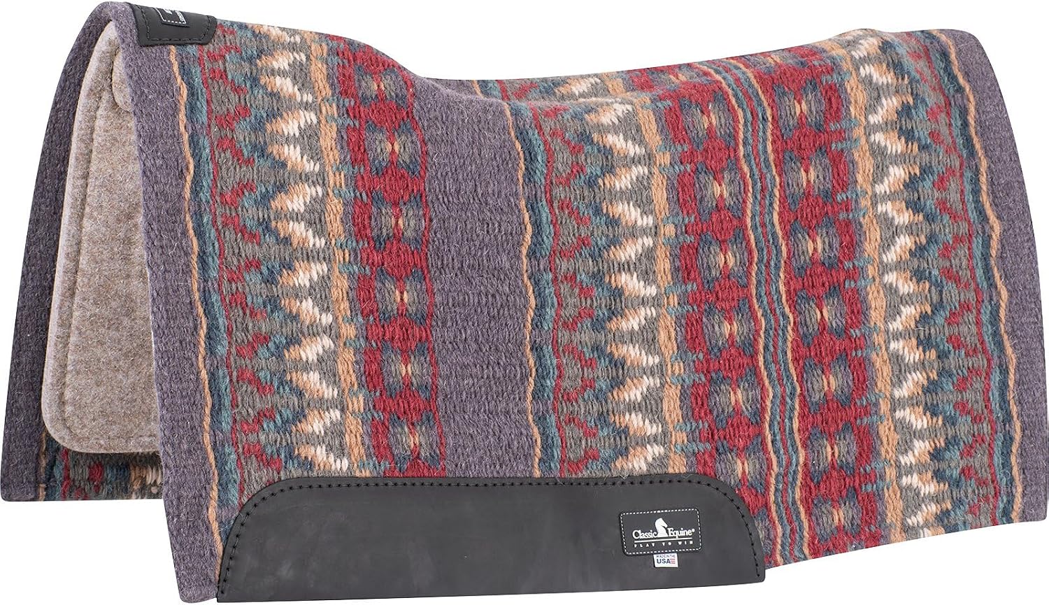 Classic Equine ESP Contour Blanket Top Pad, 3/4-inch, Slate-Fawn, 34 x 38