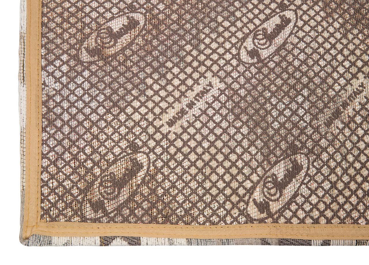 BIANCHERIAWEB By Suardi - Lot de 2 tapis d'ameublement antidérapant pour chambre salon, motif abstrait, géométrique, 65 x 110 cm