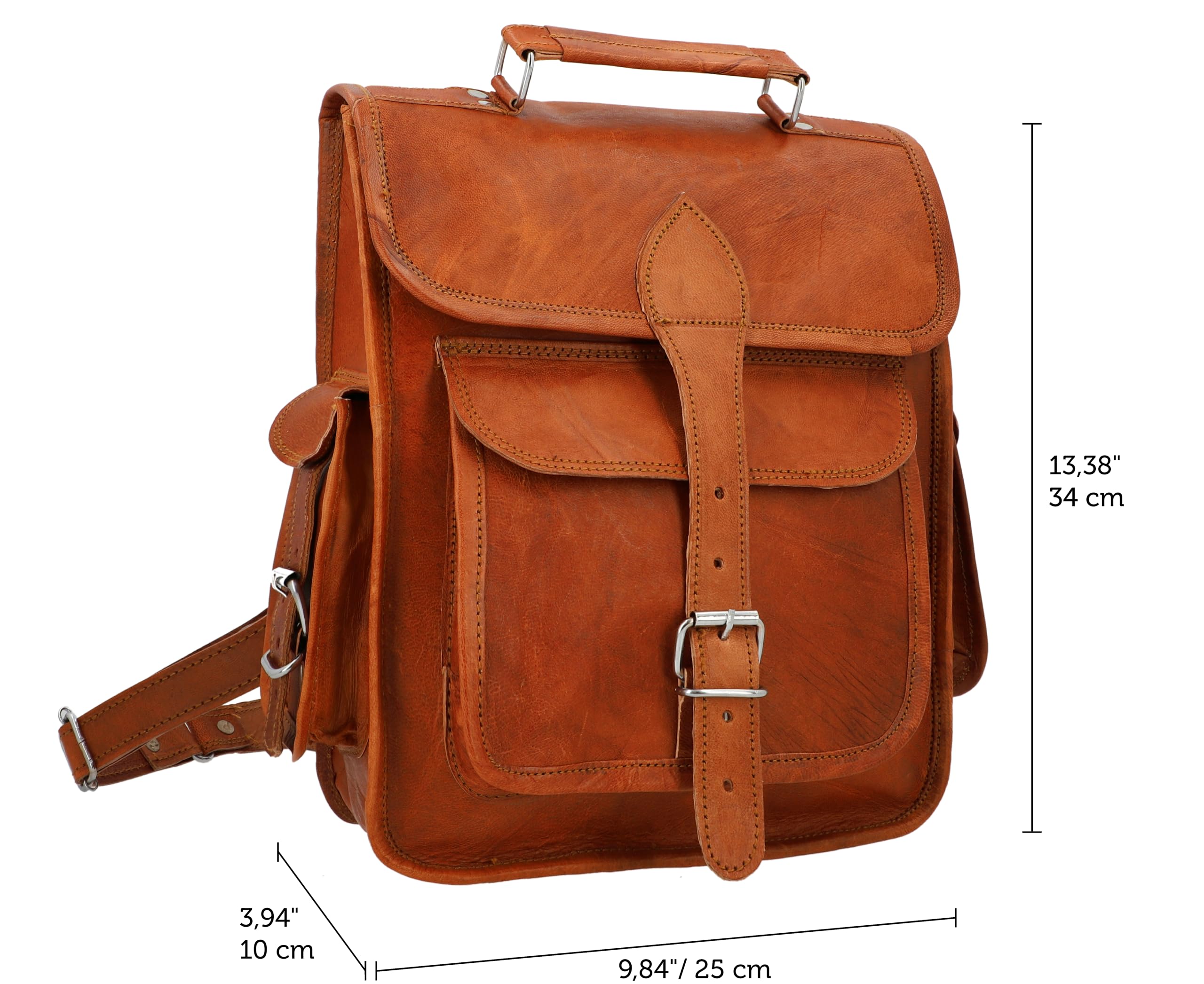 Gusti Zaino in pelle Leder da donna e da uomo – Zaino vintage realizzato a mano in vera pelle di capra, versatile come zaino per laptop in pelle, ampio spazio di stivaggio, design boho retrò
