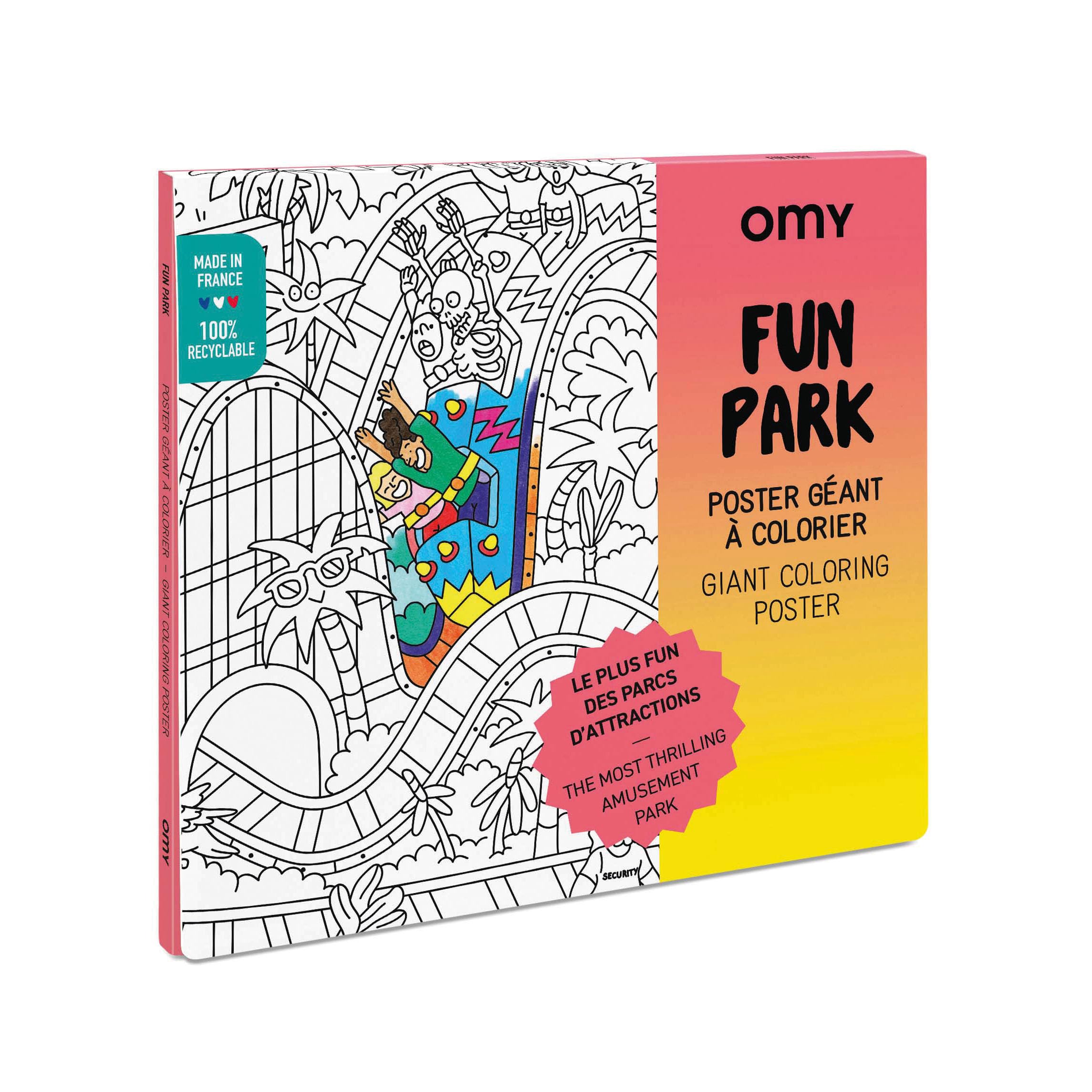 Omy Poster Géant à Colorier Fun Park 70 x 100 cm