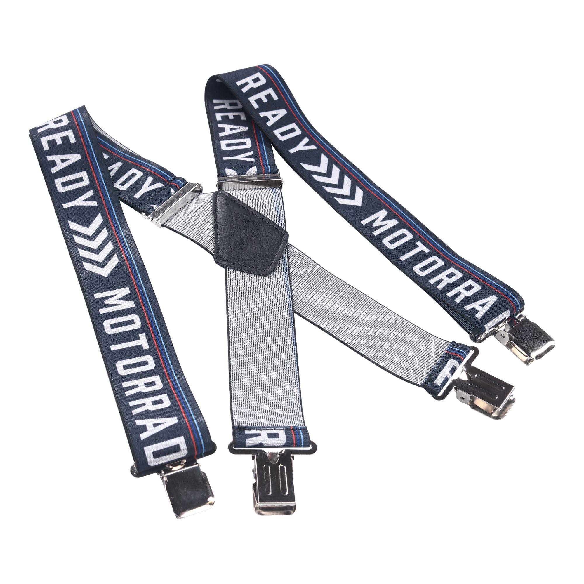 Bike It Motorad Elasticated Motorcycle Braces Motorbike Heavy Duty Blue Red