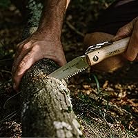 Vista 5 de Opinel Sierra plegable - Sierra plegable de acero al carbono para jardinería y campamento con mango de madera de haya