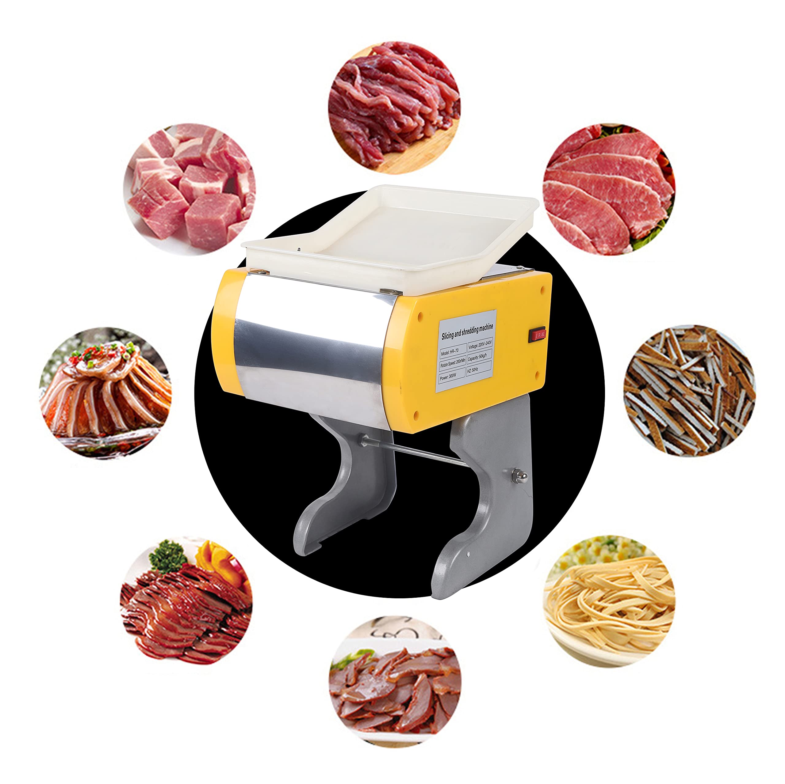 Affettatrice elettrica affettatrice professionale per carne verdura 200R/min 300W