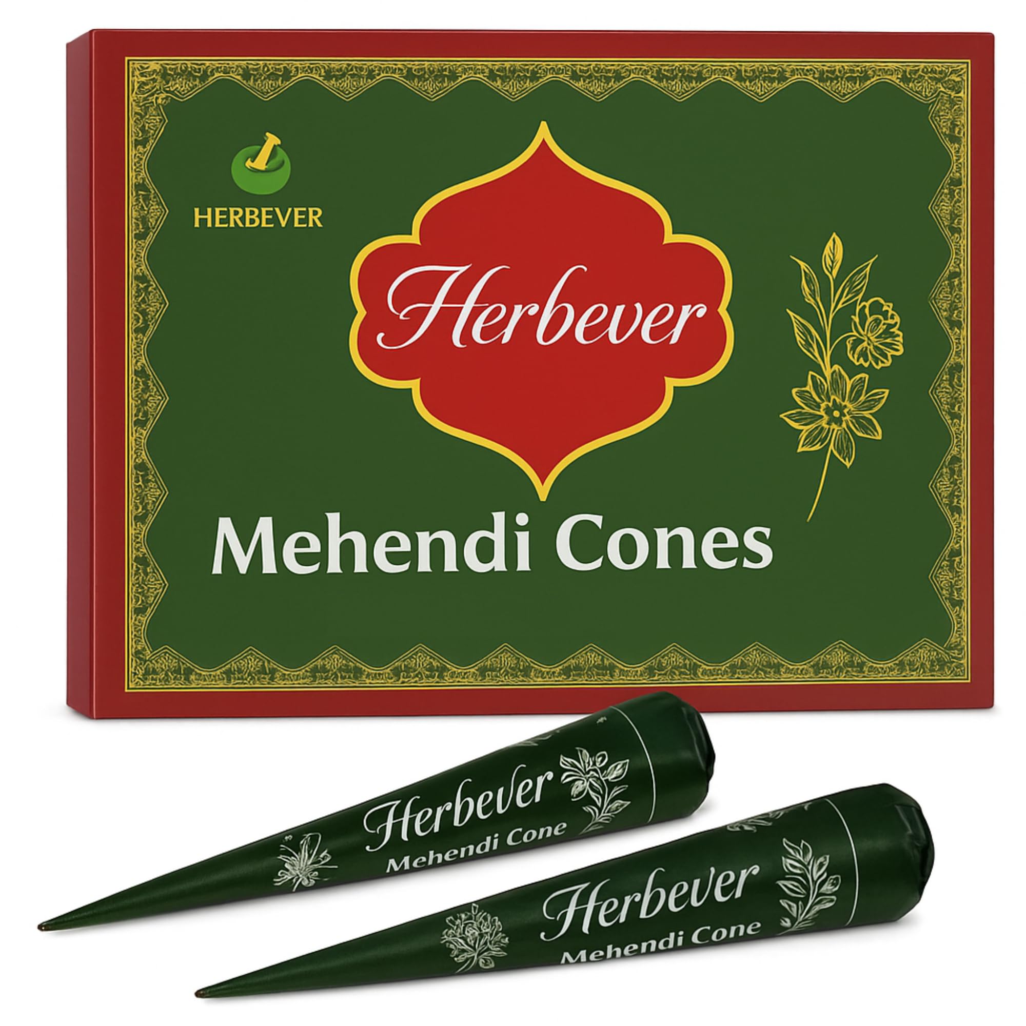 Natural Henna Mehendi Cone for Hands & Feet | Herbal Rajasthani Henna Paste in Natural Brown Color with Nilgiri Oil | Ideal for Bridal, Dulhan & Wedding Designs – Pack of 12 Cones-picture-23