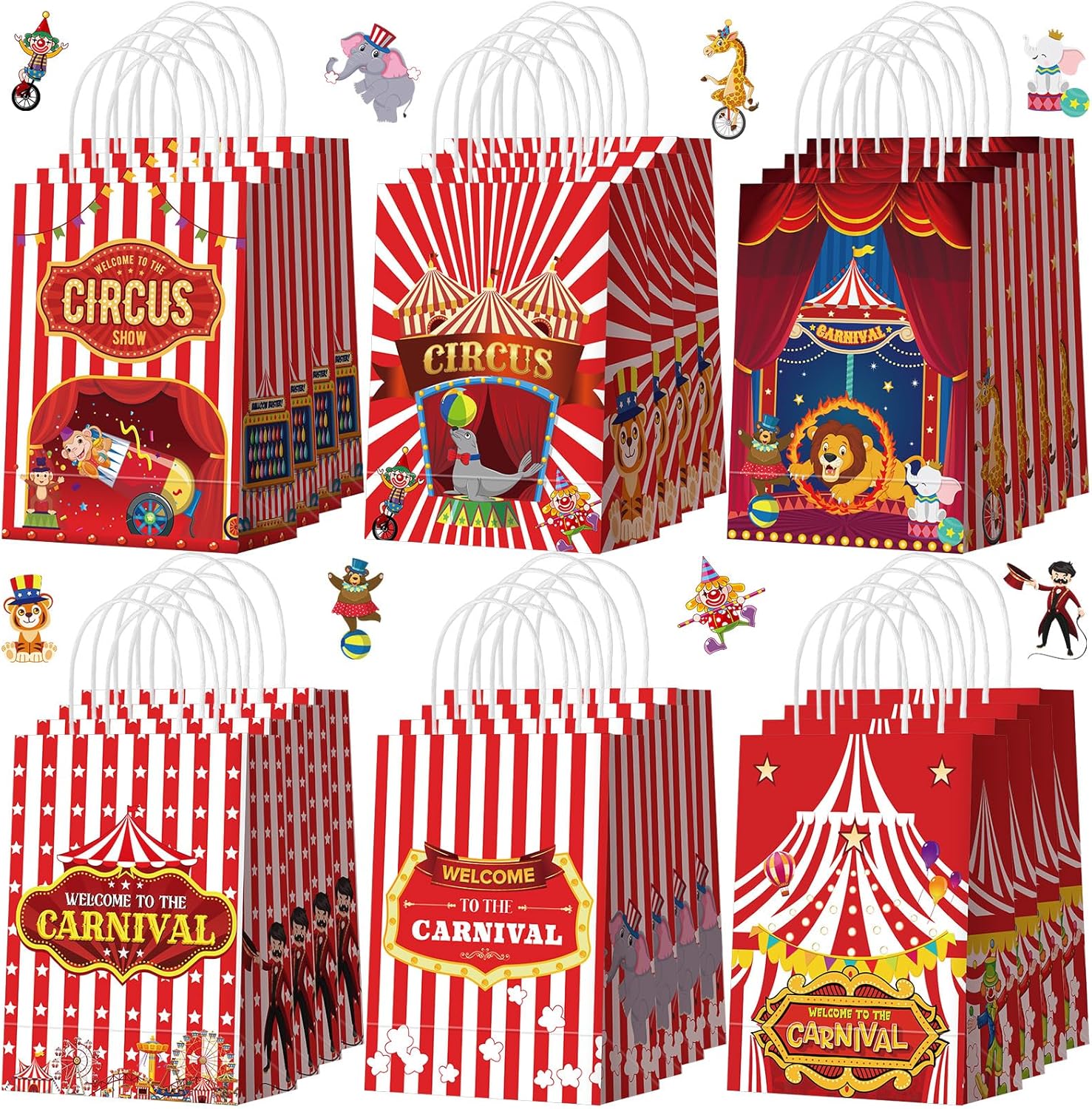 Kolldenn 48 Pcs Bowling Party Favors Bags Bowling Ball Goodie Gift Paper Bags with Handles Sport Candy Treat Pouch for Ball Birthday Party Decorations Supplies