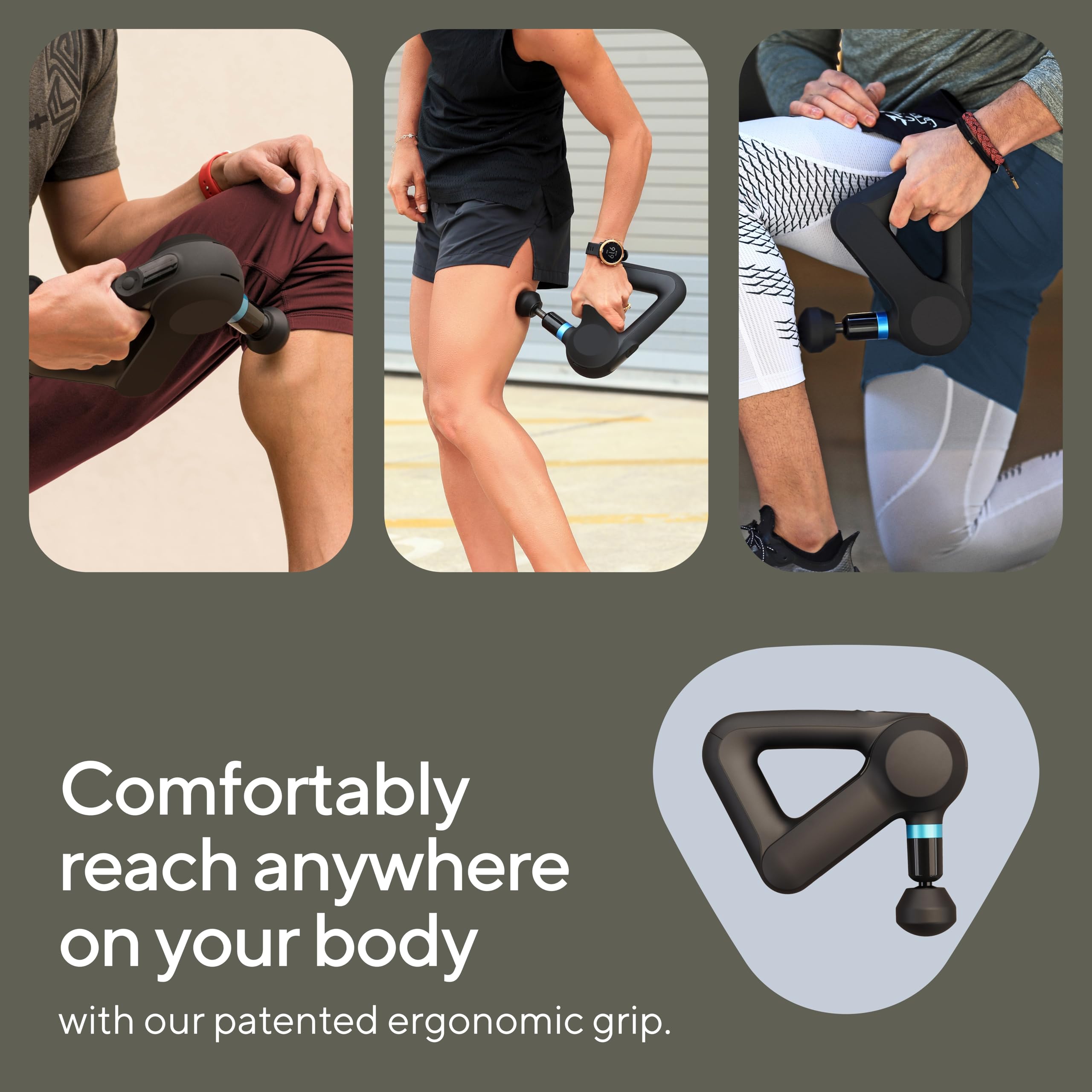 TheraGun Elite - Handheld Electric Massage Gun - Bluetooth Enabled Percussion Therapy Device for Athletes - Powerful Deep Tissue Muscle Massager with QuietForce Technology - 5th Generation - Black