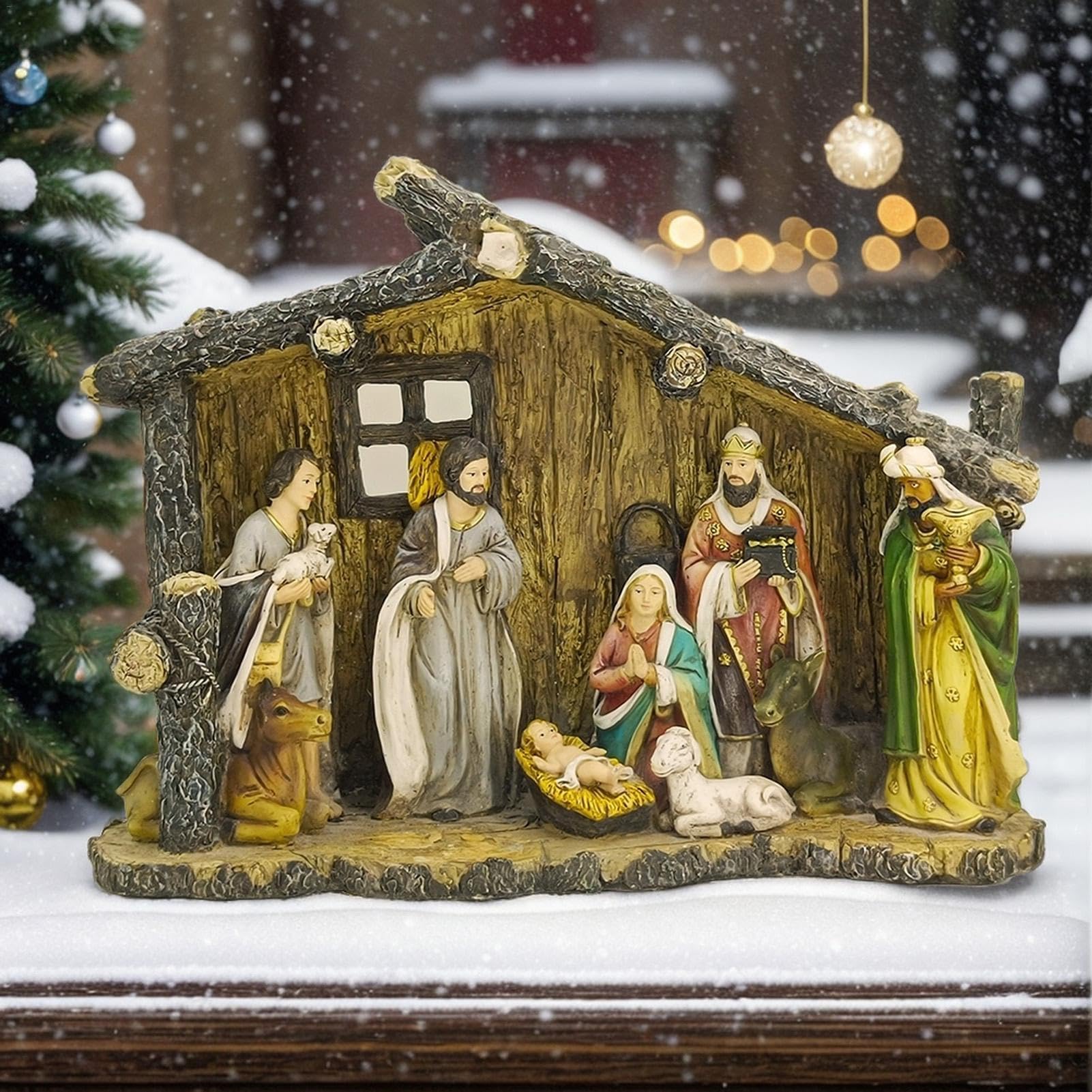 Amazon.co.jp: 子供向け キリスト 生誕 セット 38cm クリスマス 飾り