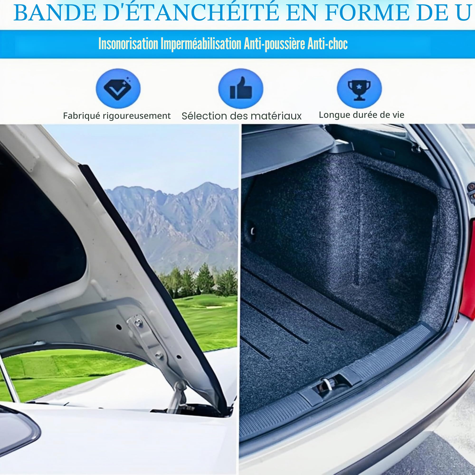 Joint de porte universel en caoutchouc, 6 m, pour voitures, bateaux, camping-cars, etc