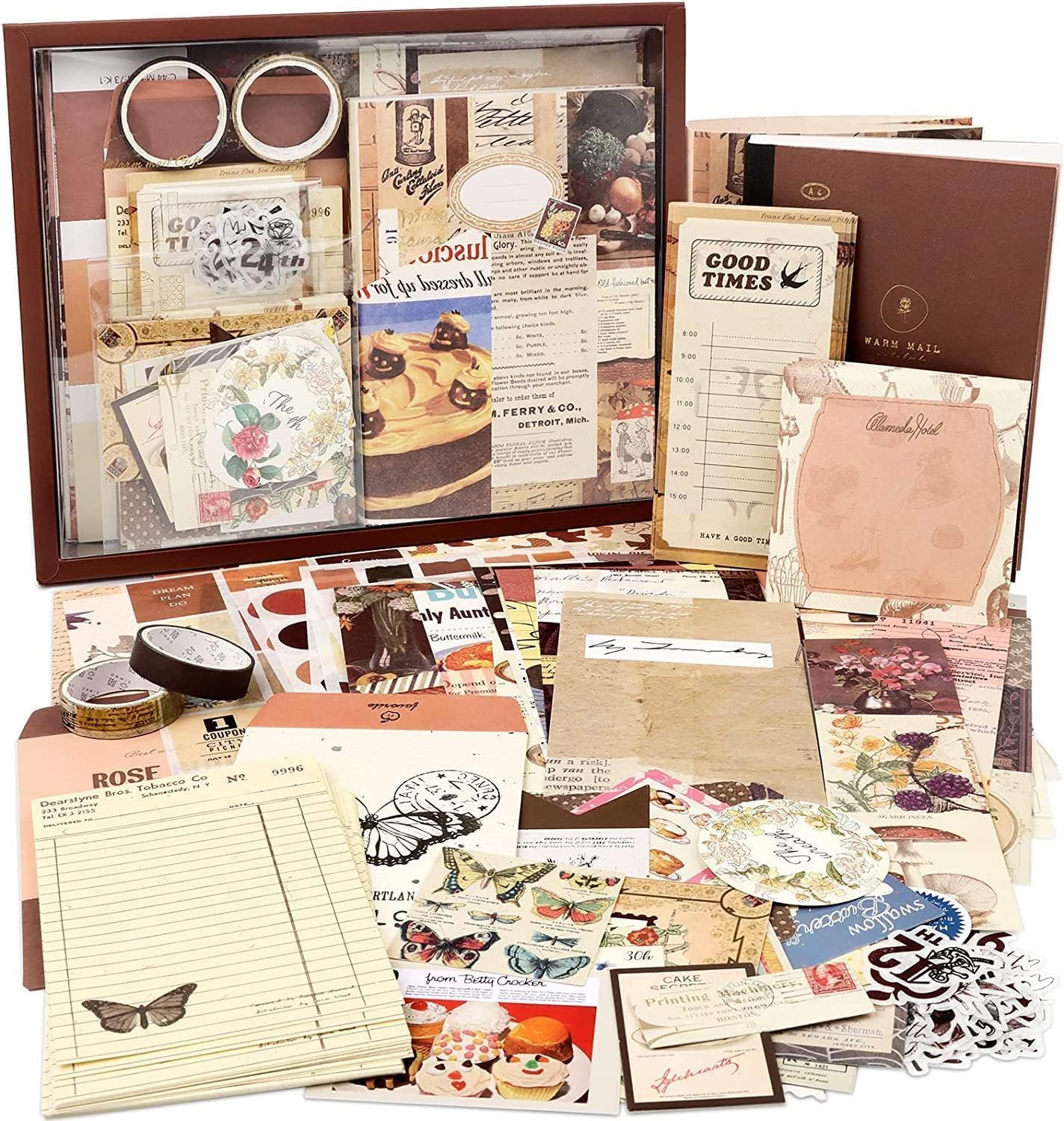 Elegious Paper 348 Pcs Scrapbooking Supplies Kit, Vintage Aesthetic Scrapbook Kit For Bullet Junk Journal, Stationery, A6 Grid Notebook, Diy Journaling Supplies, Multicolor (B0CMJ64J7Z) Amazon Price History, Amazon Price Tracker
