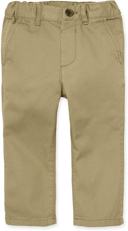 y pantalones chinos rectos elásticos para niños pequeños