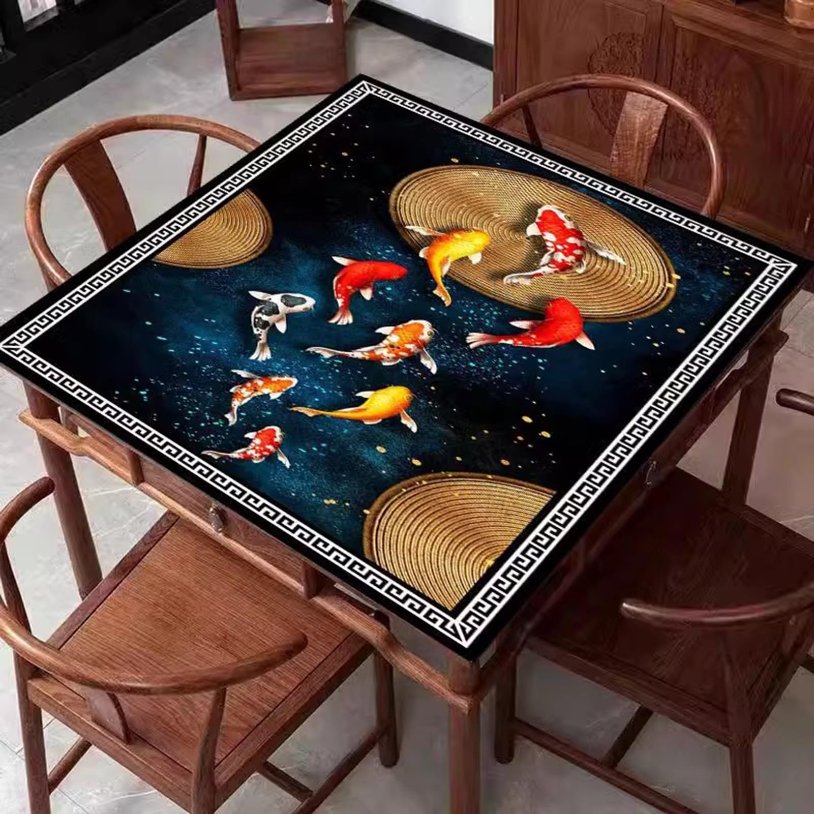 Tapis de Poker, Grand avec Support en Caoutchouc, Doux et antidérapant(100 cm/39.37 in)