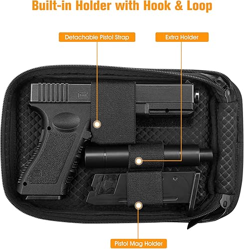 Miniatura 2 de FINPAC Bolsa de transporte oculta para pistola, funda suave para pistola, riñonera para cinturón para armas de fuego con funda para pistola, pistola