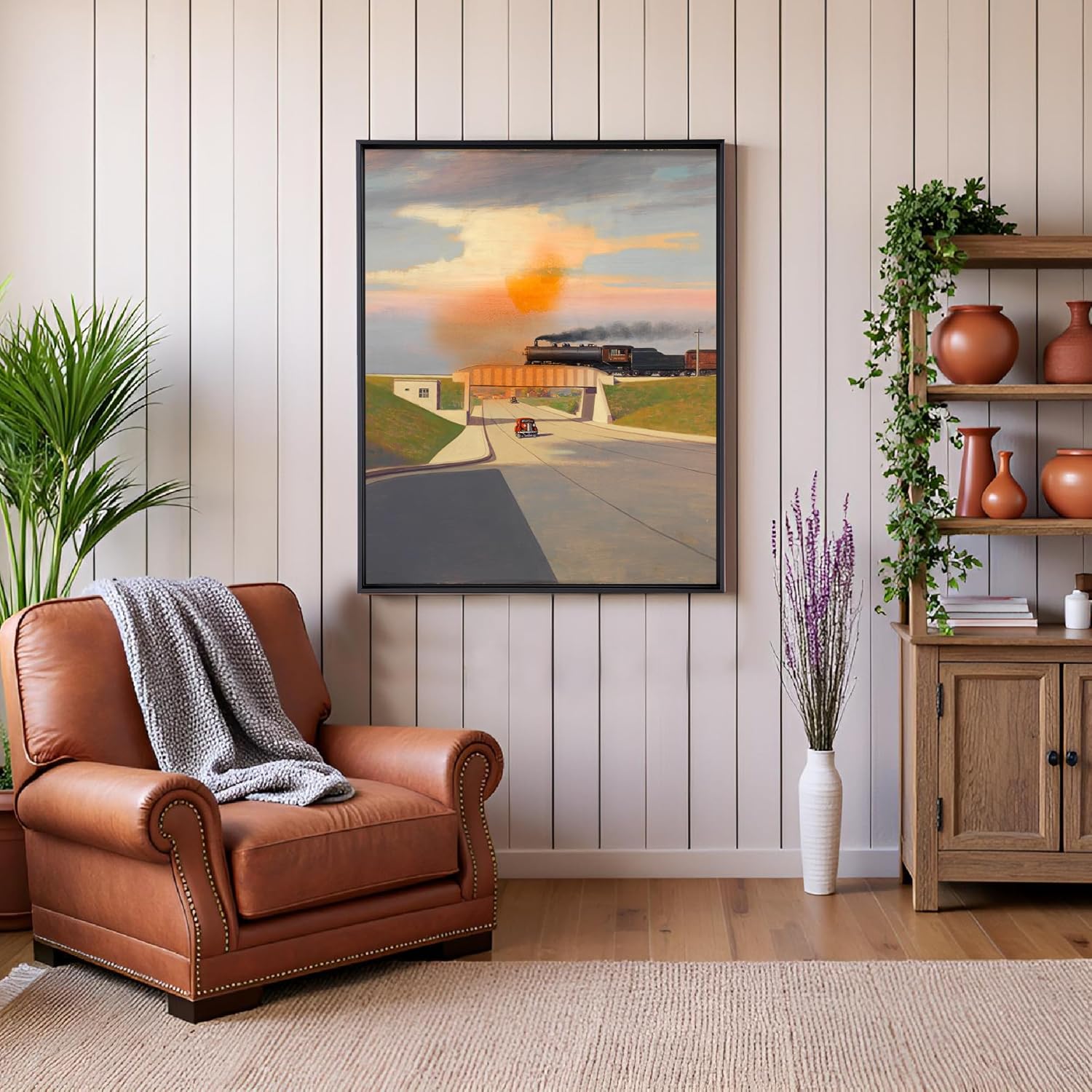 Metal Floating Frame for Canvas Paintings,DIY Canvas Frames with 0.75-0.9 Deep,Floater Frame for Art Prints Wall Decor(24x48,Black)