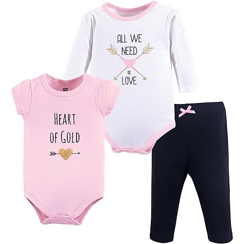 Hudson Baby Unisex Cotton Bodysuit and Pant Set