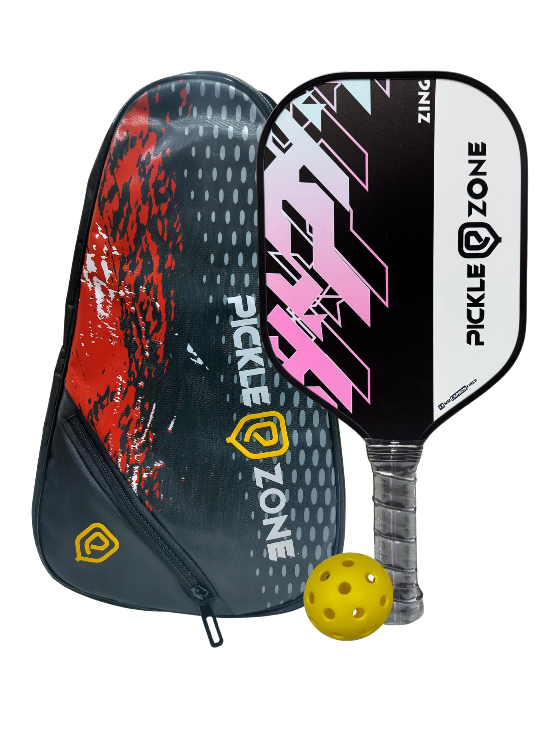 Zing Pickleball Paddle 13mm - 1 Carbon Fiber Honeycomb Paddle with Cushioned Grip, 1 Paddle Bag & 1 Ball by Pickle Zone-image-42