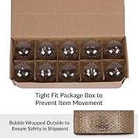 Vista 5 de Simba Lighting Bombilla redonda G16.5 con forma de globo pequeño de 25 W, base de candelabro E12 (paquete de 10) para candelabro, ventilador