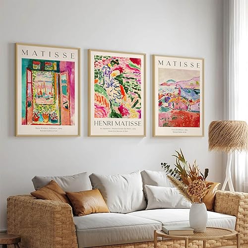 Miniatura 5 de Henri Matisse - Juego de 3 impresiones artísticas de pared de Matisse para decoración de pared, lienzo estético, póster artístico de Matisse, imagen