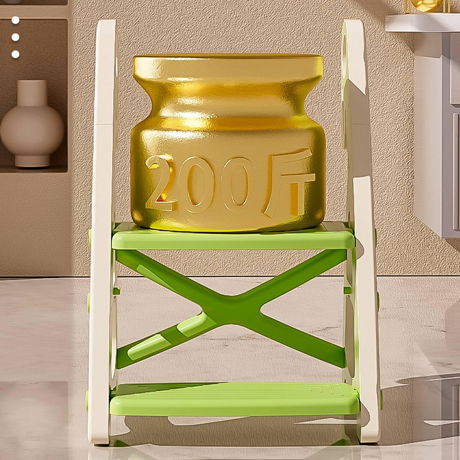 Taburete para Lavabo de baño, Taburete Ajustable de 2 Niveles, Taburete Multifuncional de plástico Antideslizante con asa, diseño de Soporte Triangular Estable para niños