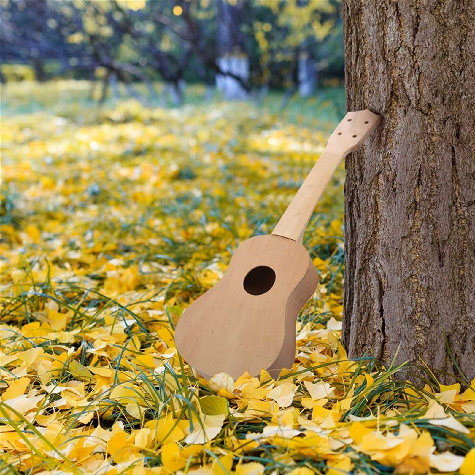 Ukulele koncertowe Początkujący Ukulele 21- calowa Biała Drewniana Kula Ukulele Sopranowa Gitara Hawajska