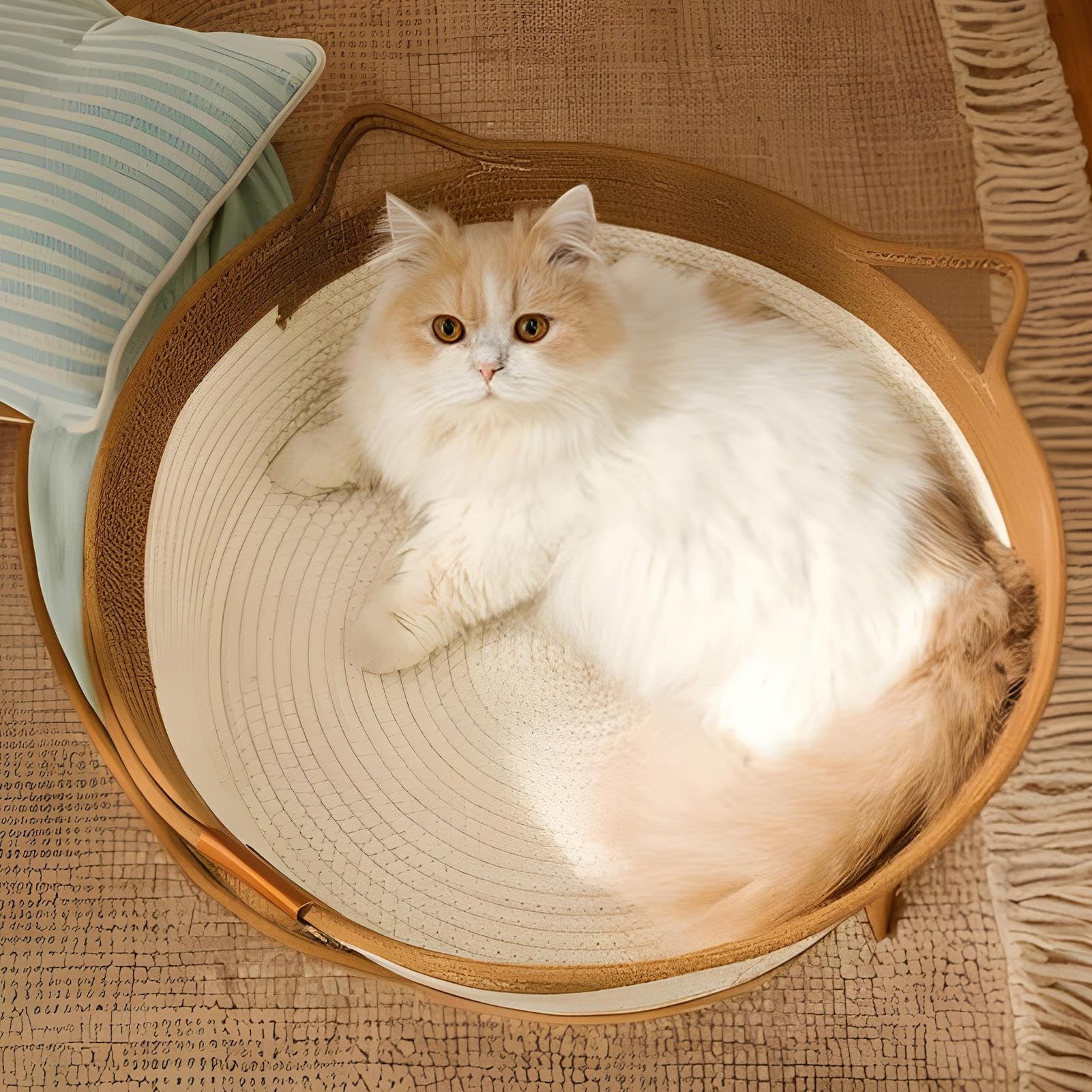 Letto per animali domestici, cesto per gatti, lavabile, morbido con cuscino rimovibile, per interni ed esterni, per dormire in uffici e stanze