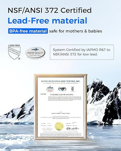 Miniatura 3 de Waterdrop Sistema de filtro de agua para toda la casa de 2 etapas, con filtro de carbono y filtro de sedimentos, filtración de 5 etapas, reduce