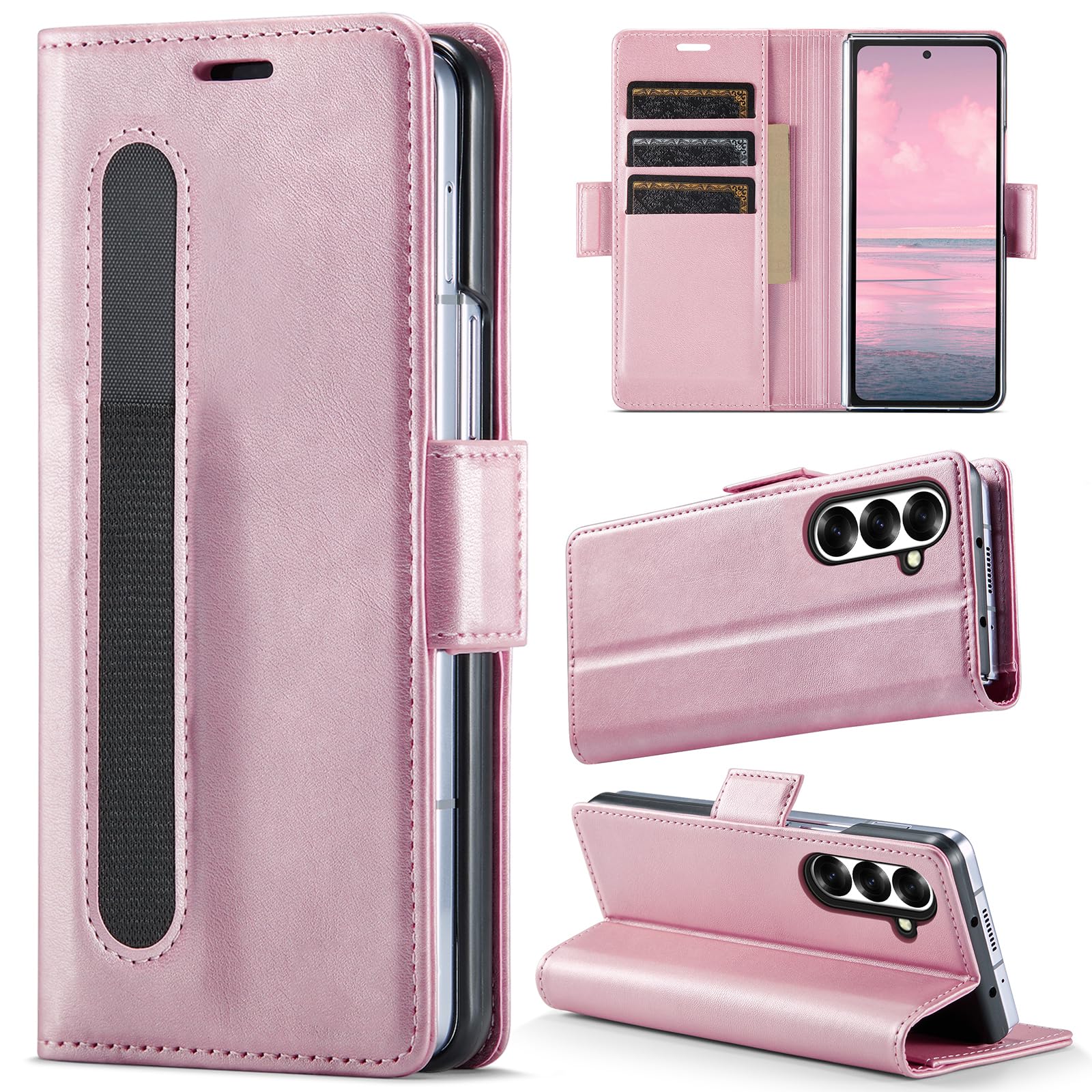 Coque Samsung Z Fold 7 Charnière Protégée Or Rose Solide - 8