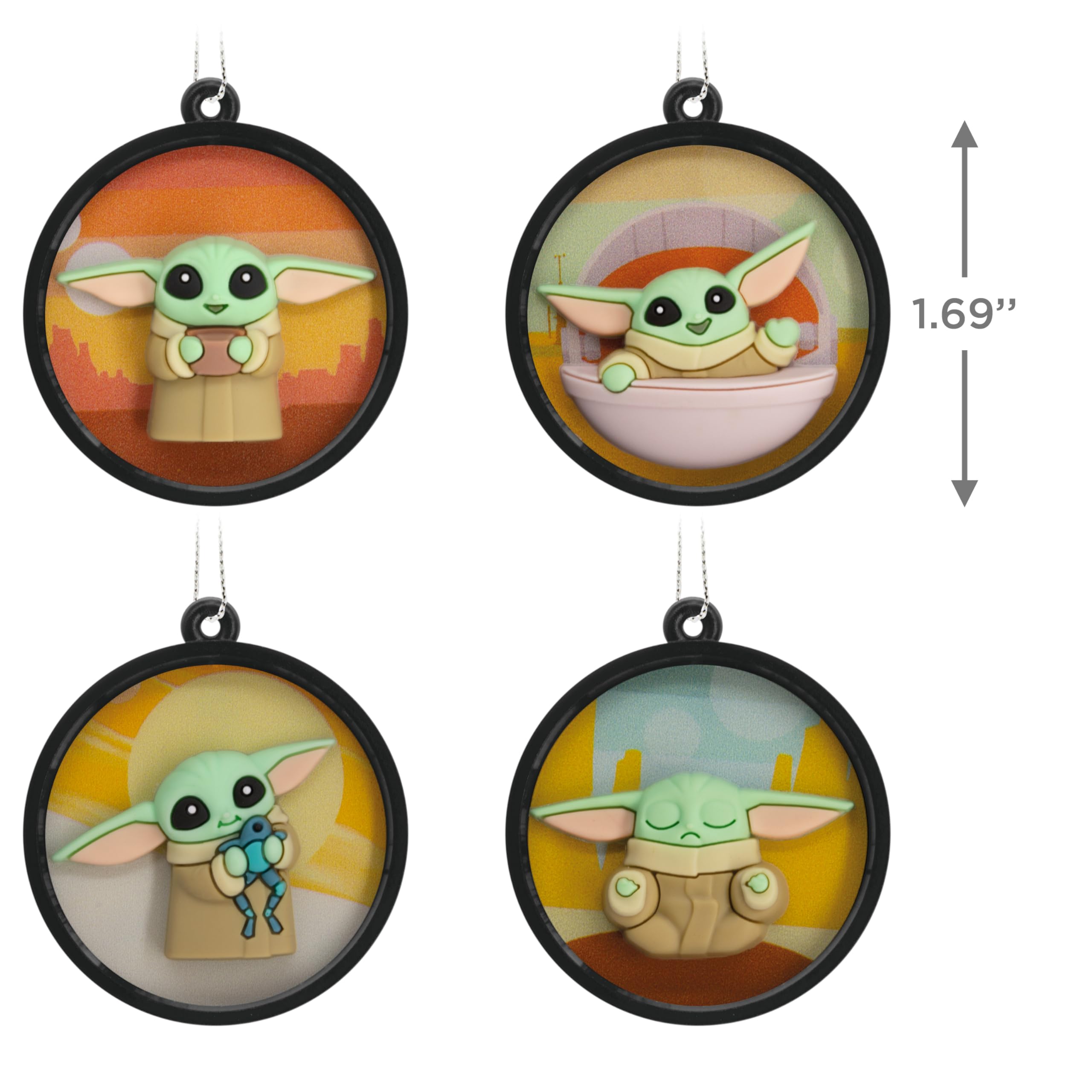 Amazon.com: Hallmark Star Wars: The Mandalorian Grogu Scenes Mini