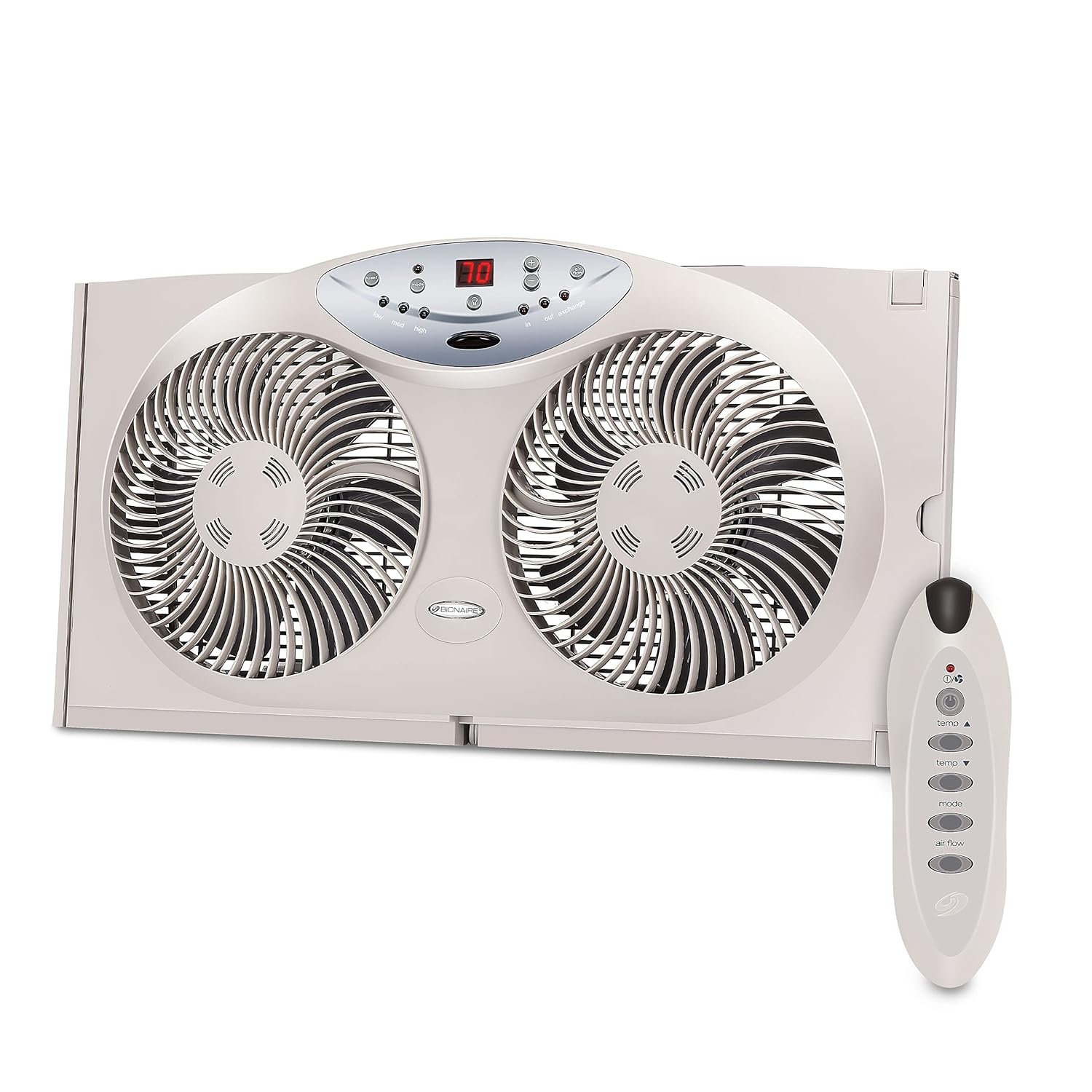Buy Bionaire Twin Reversible Airflow Window Fan with Remote Control