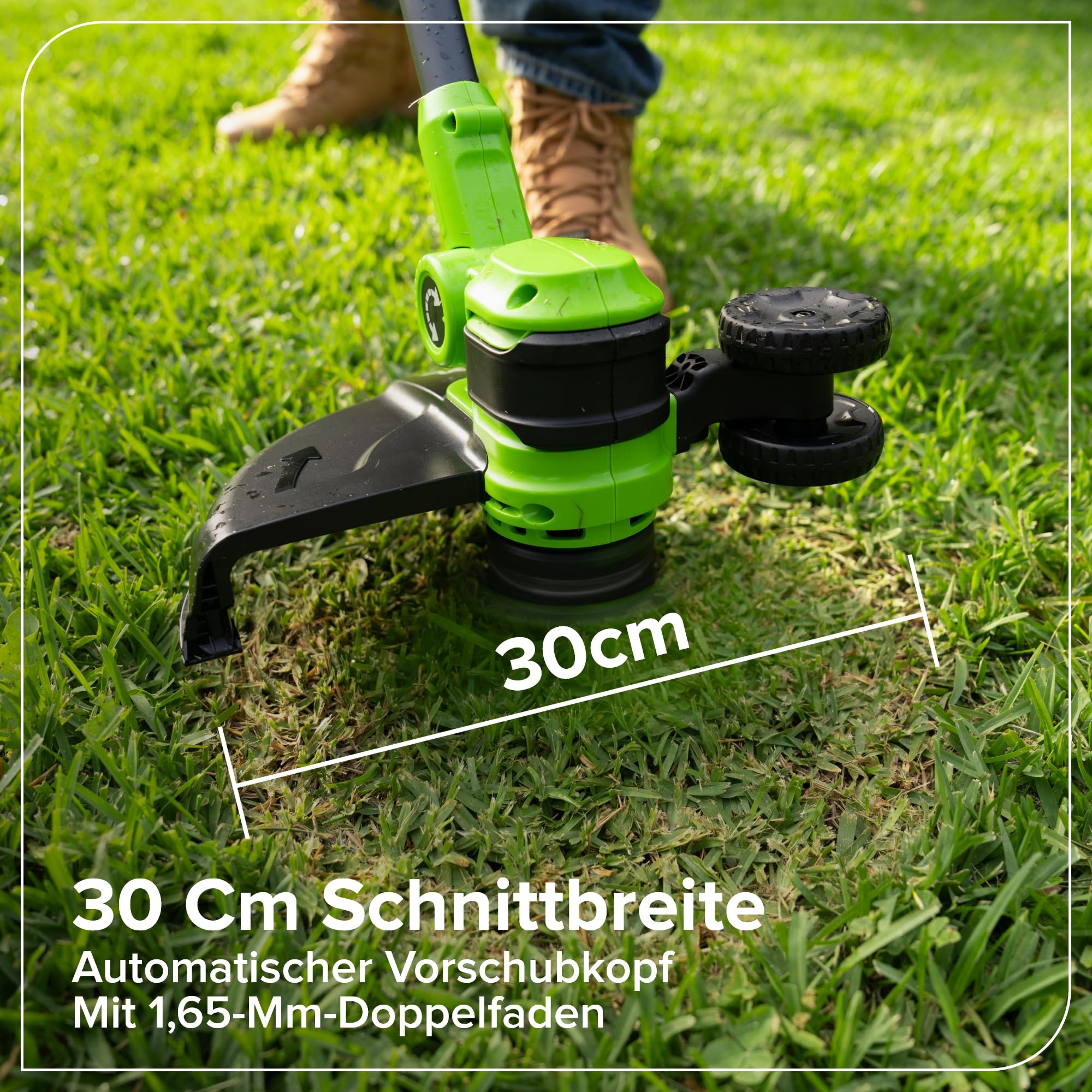 Greenworks 24V Tondeuse à Gazon sans Balai Gen2 2-en-1, Largeur de Coupe 30 cm, Batterie 2,0 Ah