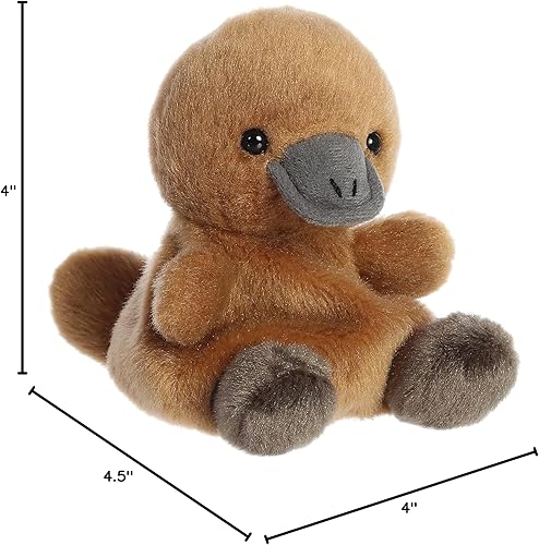 Miniatura 5 de Aurora® Adorable Palm Pals™ Patty Platypus™ Animal de peluche, diversión de bolsillo, juego sobre la marcha, marrón, 5 pulgadas
