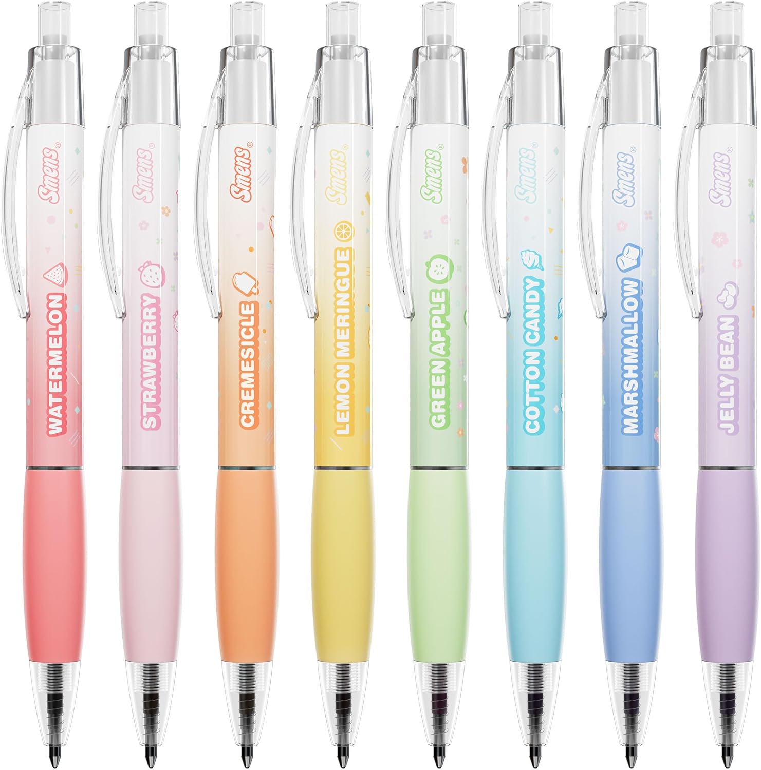 Simply Delightful Smens - Patented Gourmet Scented Black Gel Ink Pens, Medium Point, 8 Count - Fun, Cute, Cool, Smelly Pens for Kids - Image 5