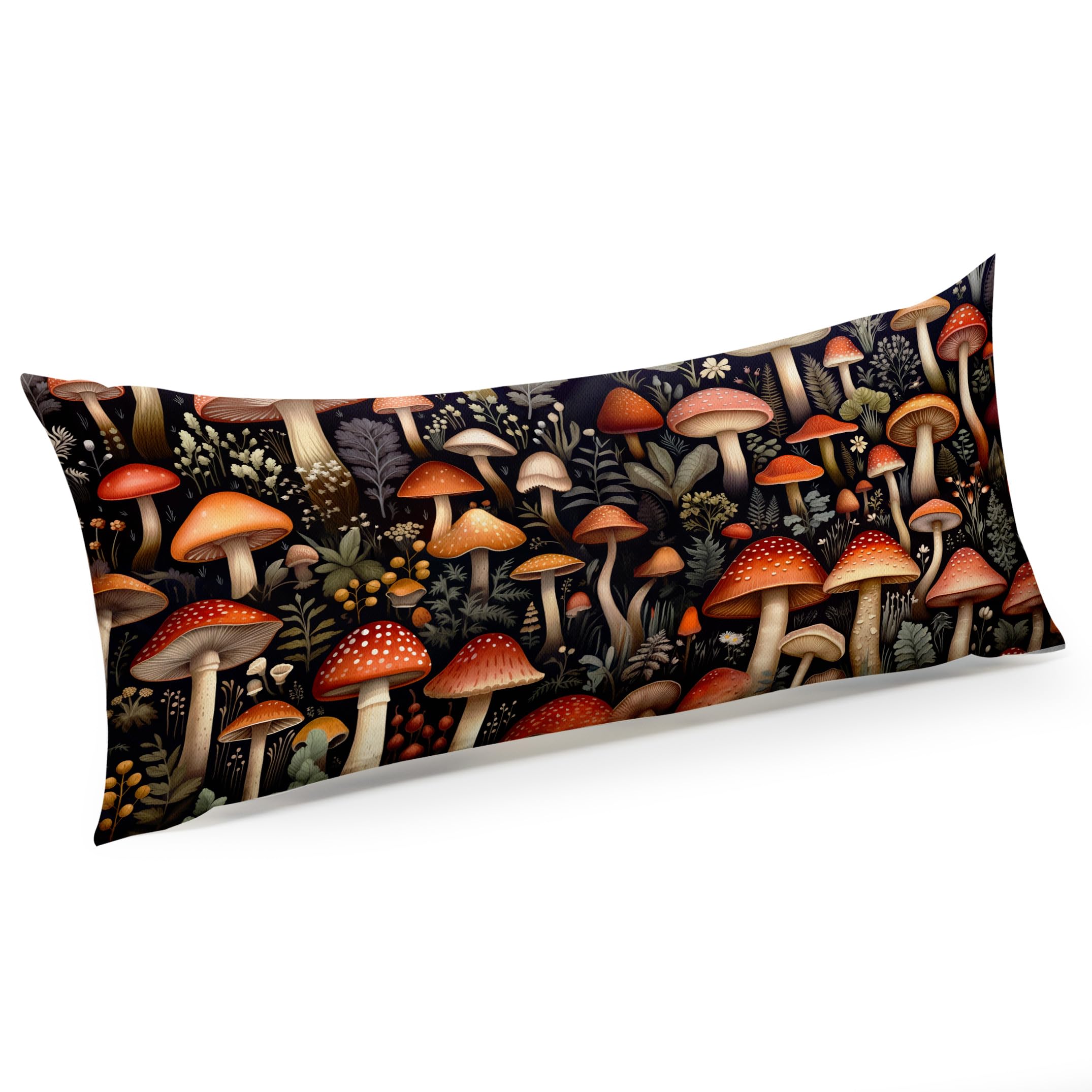 GABraden Microfiber Body Pillow Cover with Hidden Zipper,Comfortable Fabric,Floral Print Pattern Body Pillow Case,Lightweight and Breathable,The Size is 20 