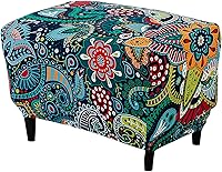 Vista 34 de Eco-Ancheng Funda elástica para silla, funda otomana rectangular de almacenamiento, funda otomana para reposapiés, fundas otomanas para taburete