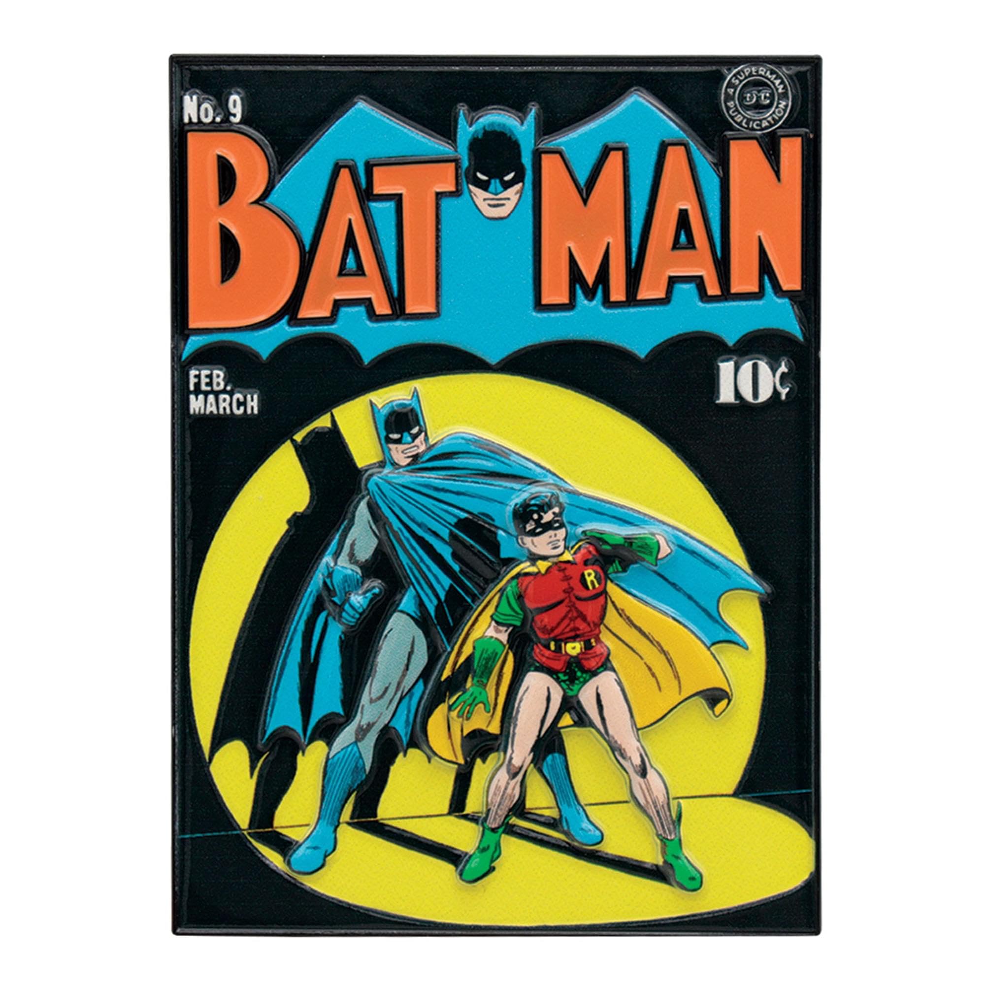 Fanattik Grey Batman Detective Comics #9 Metal Collectible Ingot | Limited Edition Dc Comics Memorabilia | Embossed Vintage Comic Cover With Enamel Detailing | Officially Licensed Batman Fan Gift (5,000 Worldwide)