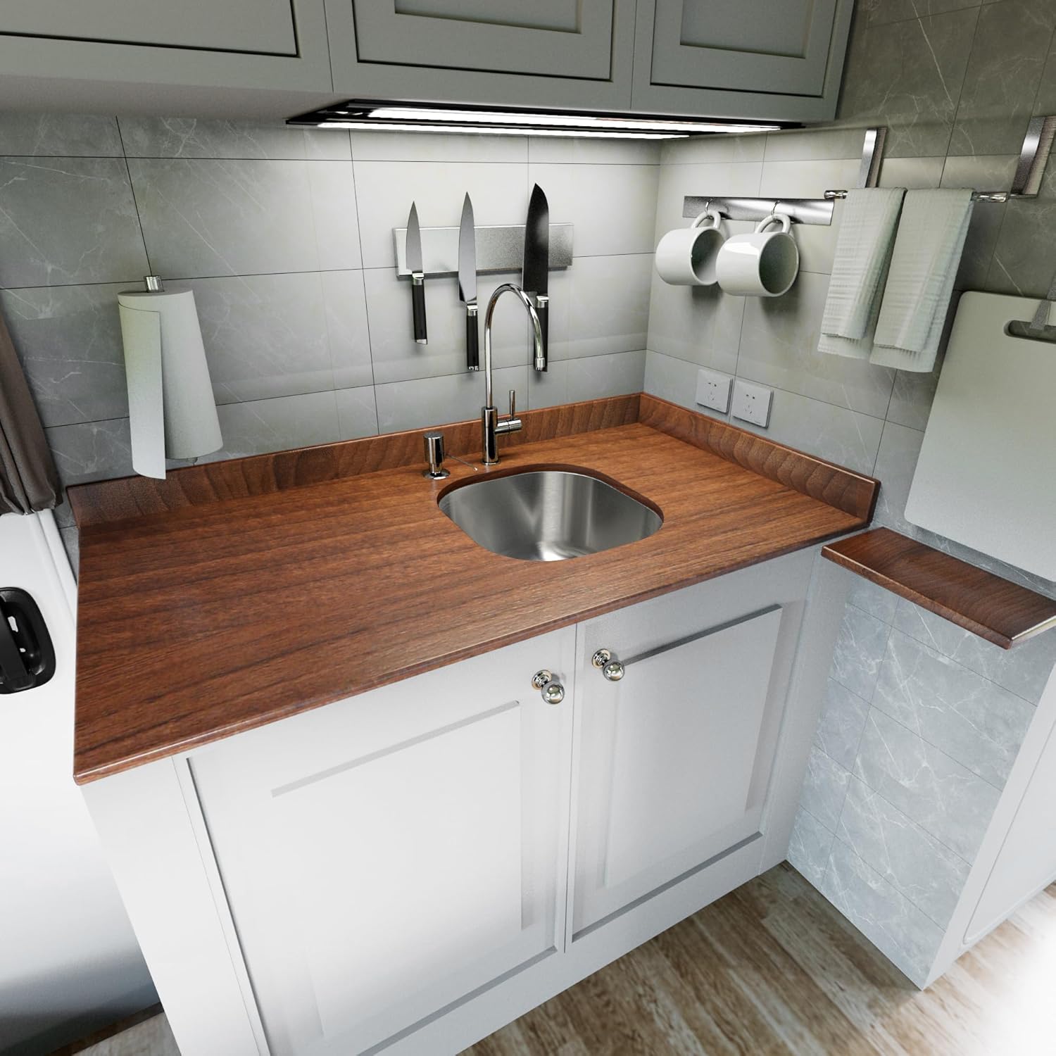 Bar Sink, 15" x 12" Inch Undermount Kithcen Sink, T-304S Stainless Steel RV Kitchen Sinks, Small Kitchen Sinks With Sink Drain Strainer, Use at Rv, Bar,Outdoor, Laundry and Utility,Bathroom