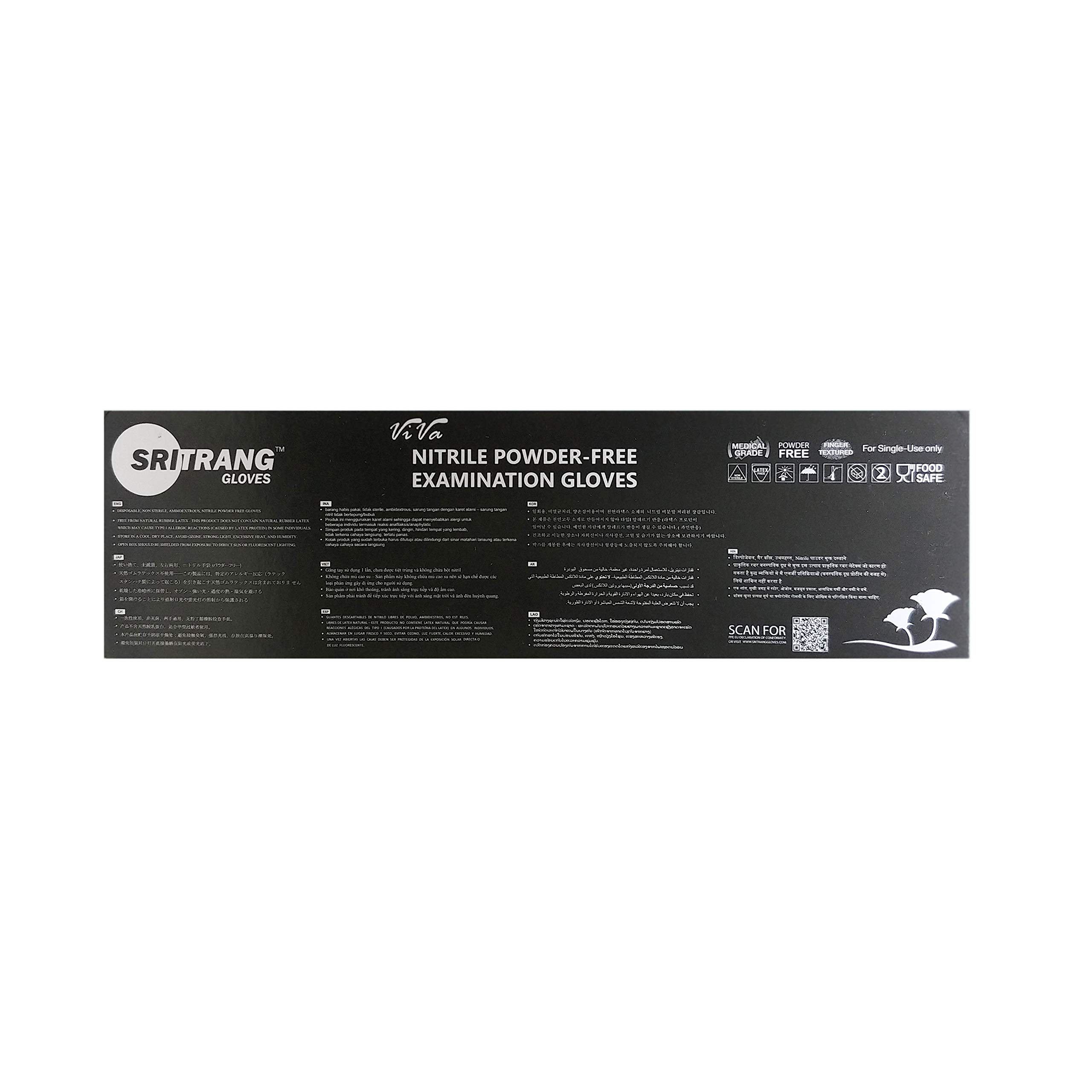 Guanti usa e getta in nitrile misura XL nero