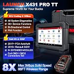 LAUNCH X431 PRO TT, 2026 All-in-One Bidirectional Scanner, Full Function Scan for Cars, ECU Coding, Active Test, All System Automotive Tool, 38+ Reset, CANFD&DoIP, FCA AutoAuth,VAG Guide,2 Yrs Update