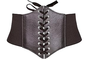 Women Elastic Dark Brown Corset Waist Cincher Belt